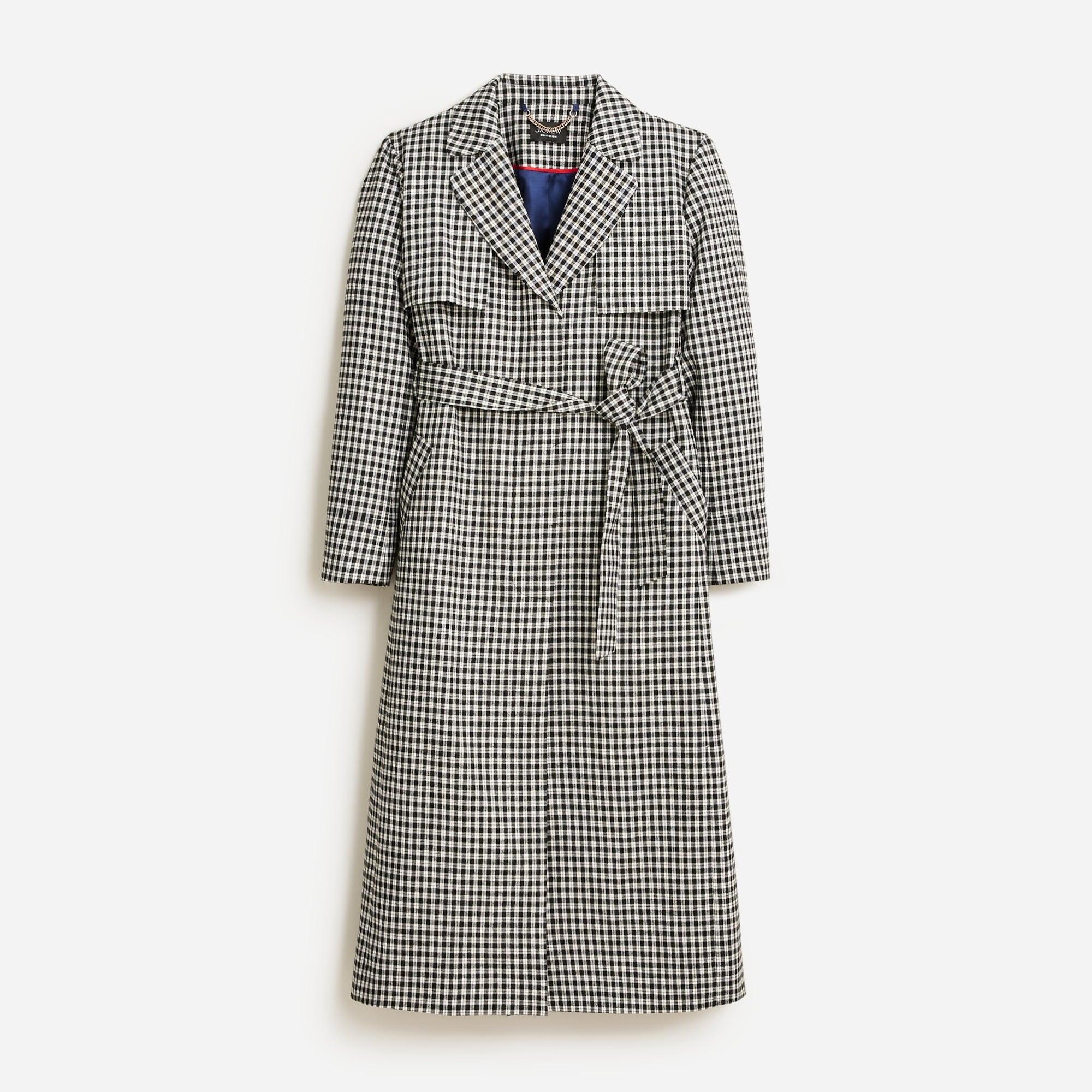 Collection Harriet trench coat in English gingham wool blend