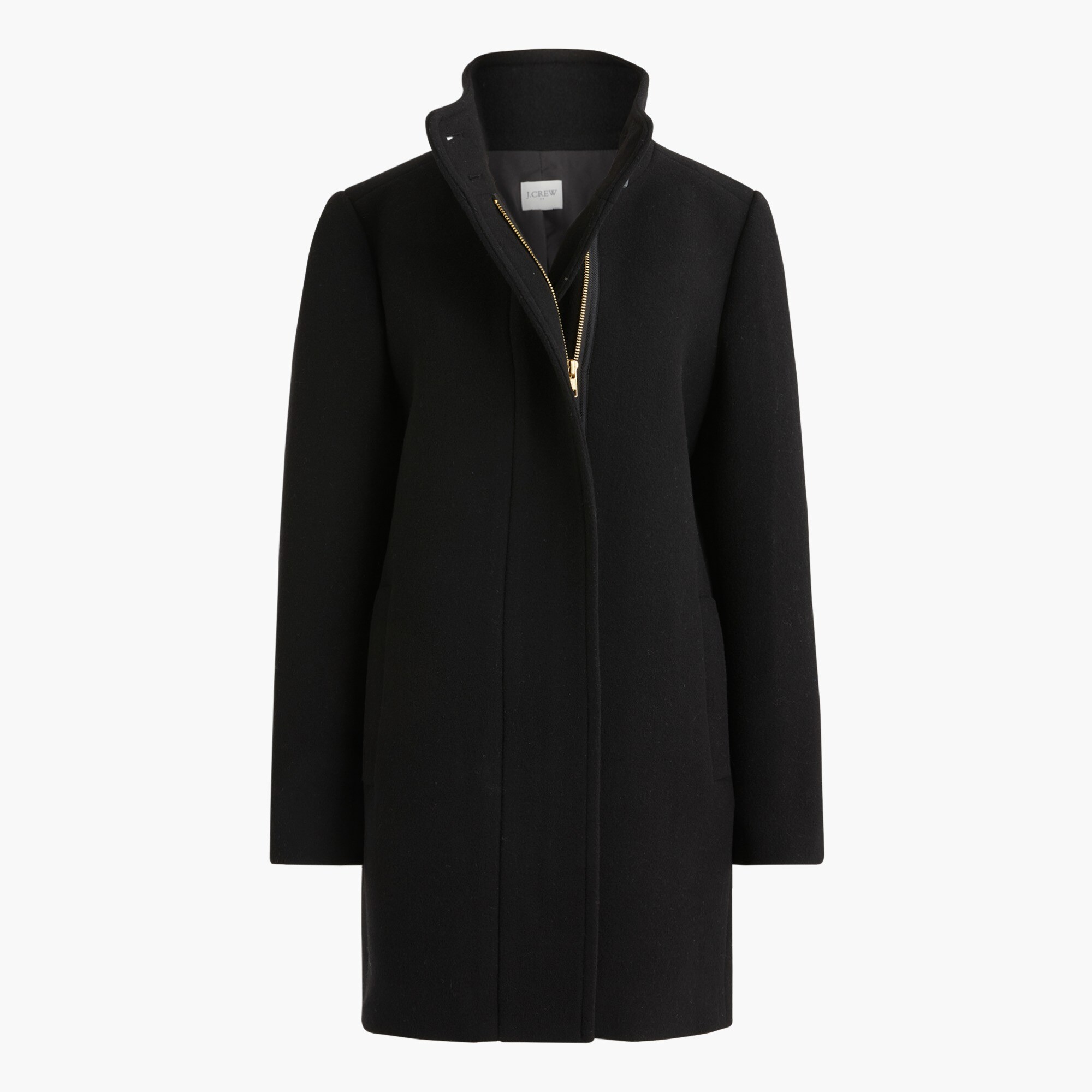 womens City coat with button neck