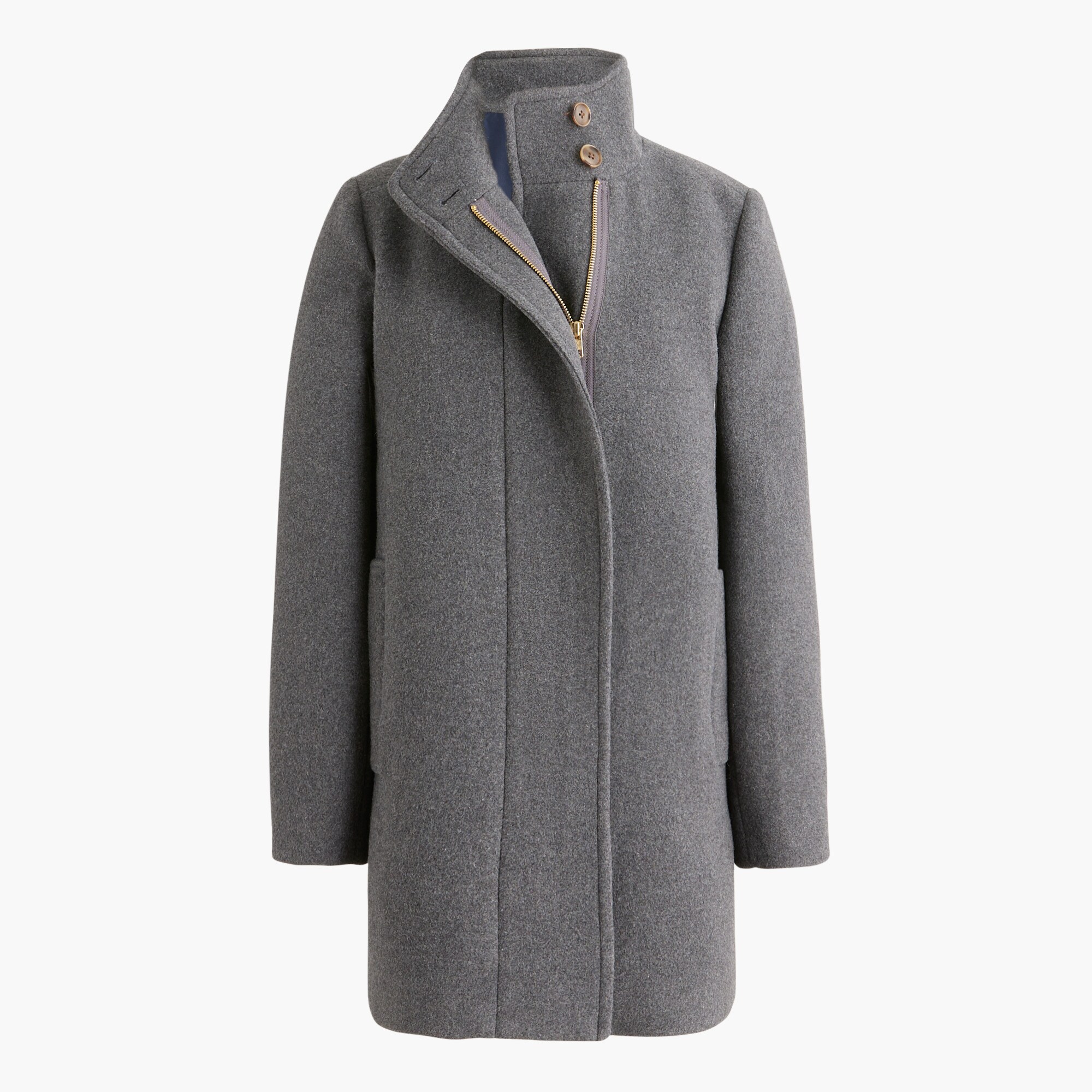  City coat with button neck