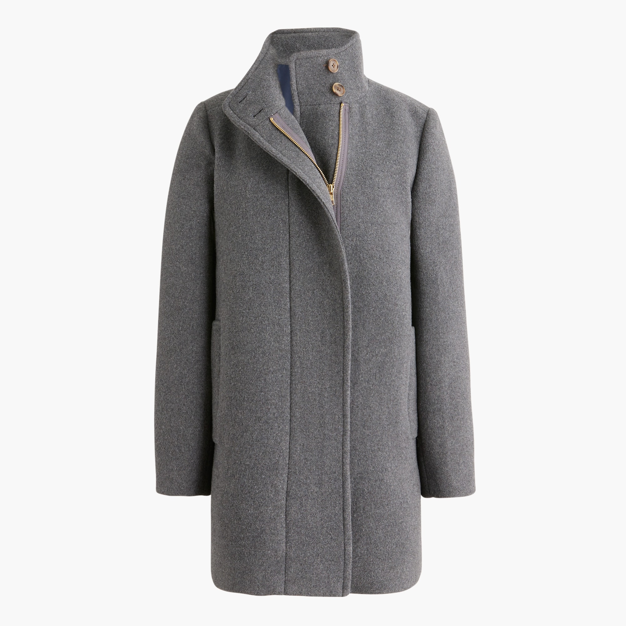City coat with button neck