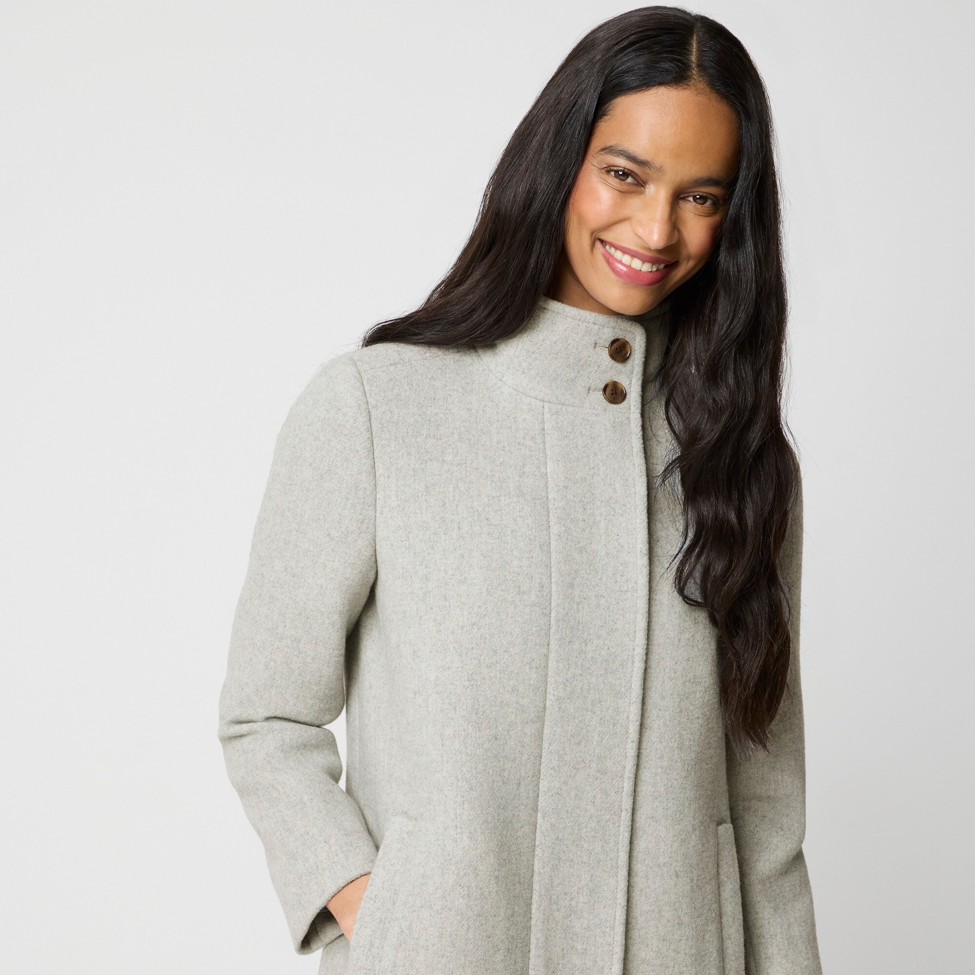 ジェイクルー ウールジャケット J.CREW ウールコート グレー 内ボア L ジェイクルー ウールジャケット J.CREW ウールコート グレー 内ボア L
