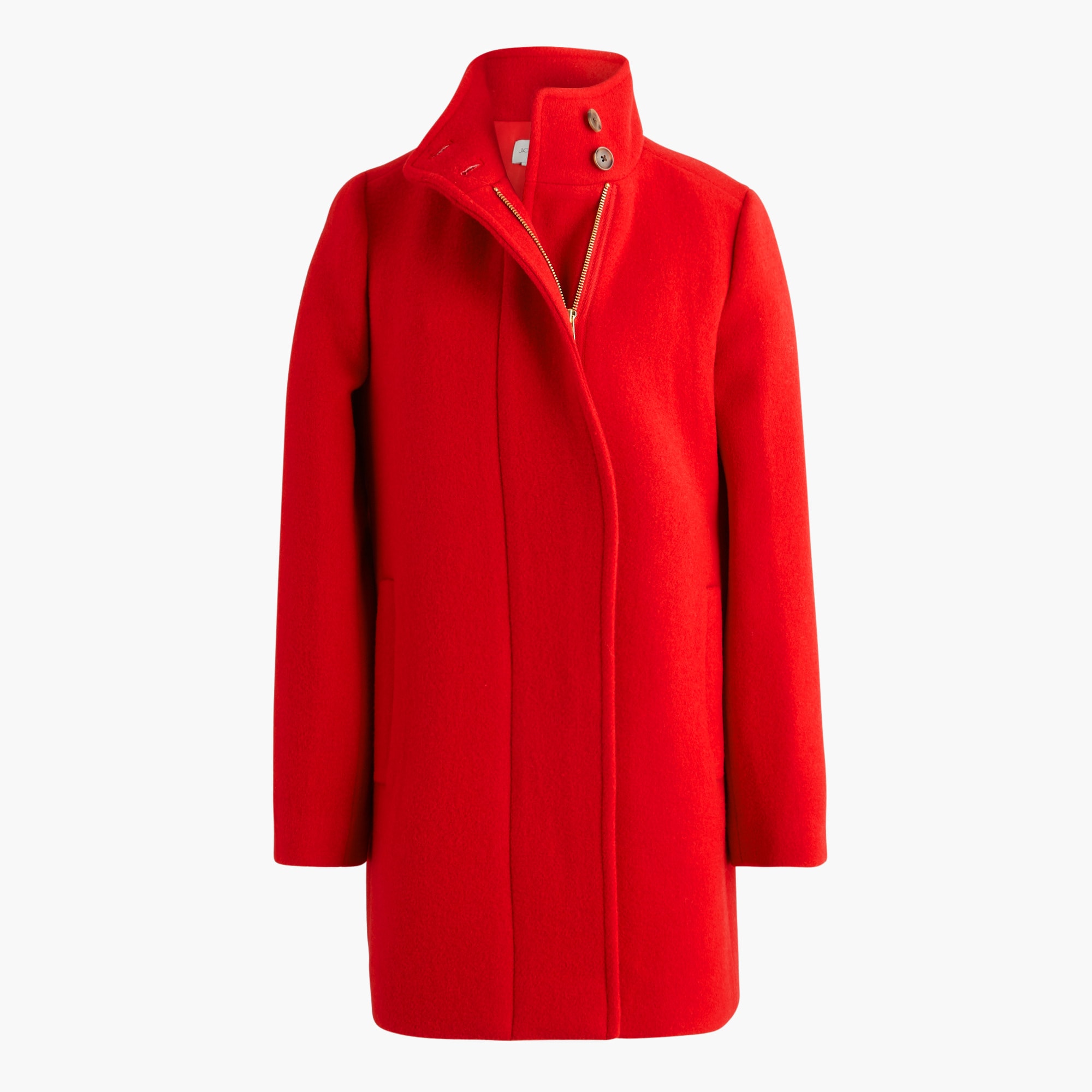 City coat with button neck