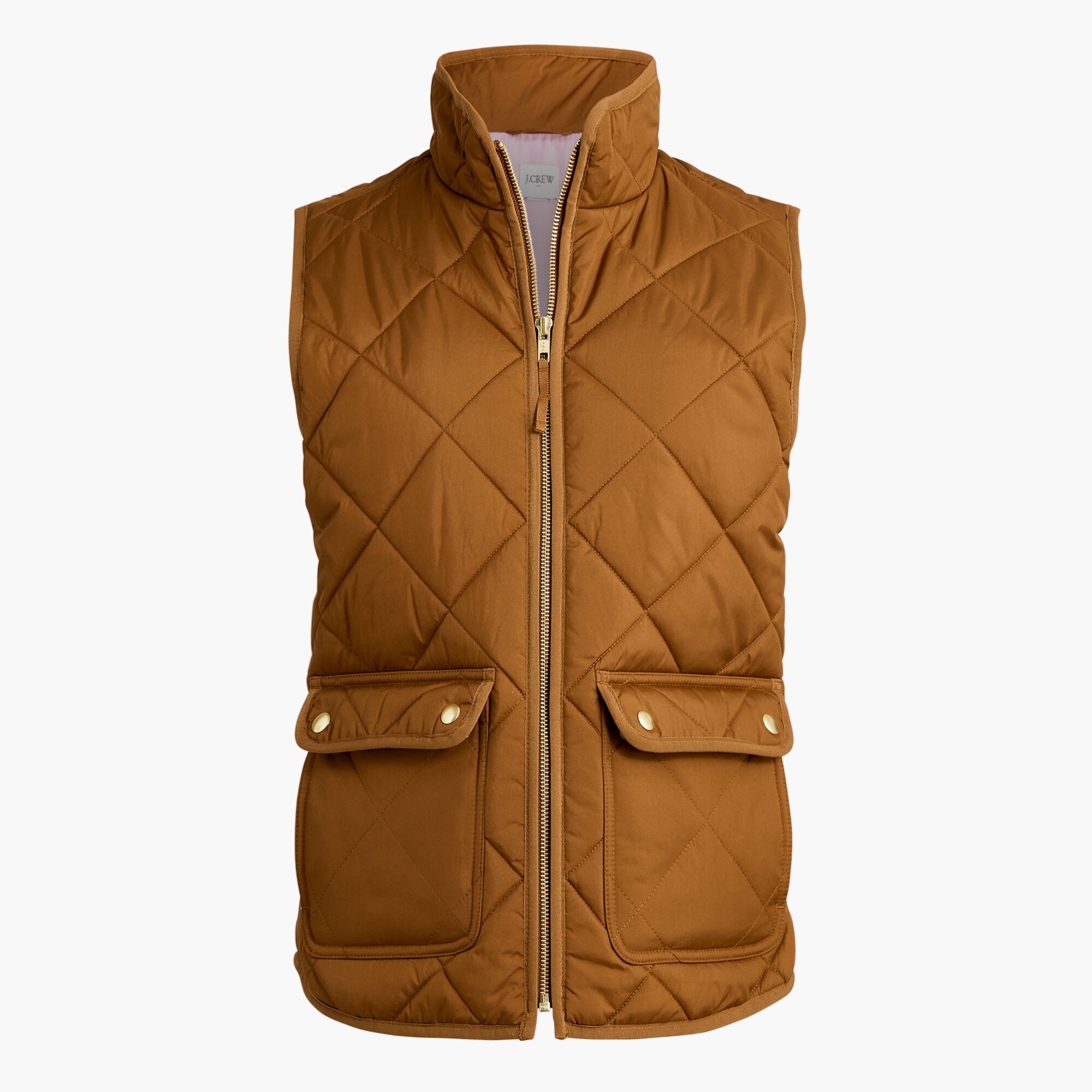 Puffer vest with snap pockets