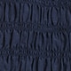 Smocked button-up shirt in cotton-blend voile NAVY