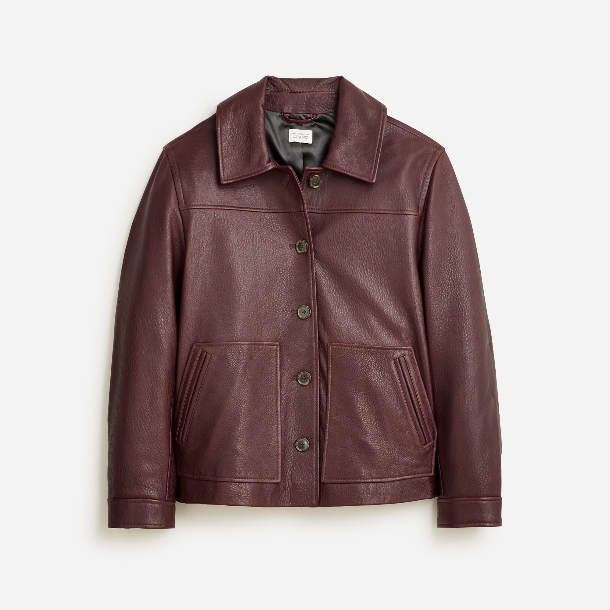 J.Crew: Mari Giudicelli X J.Crew Leather Jacket For Women