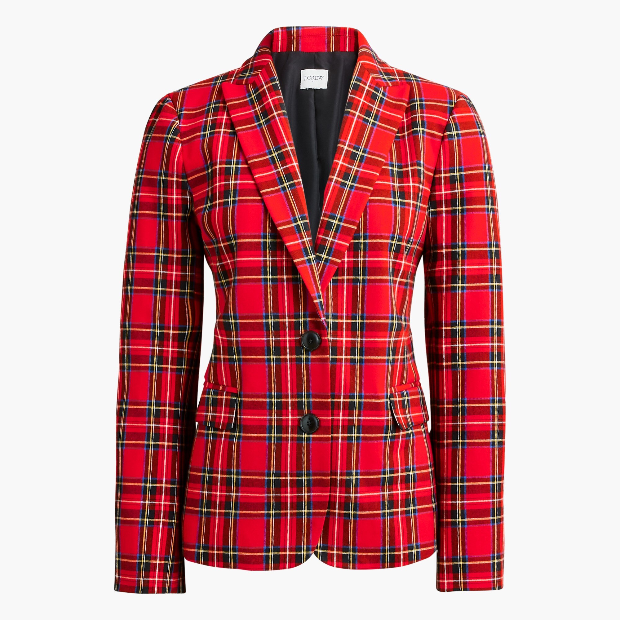 tartan two-button blazer for women