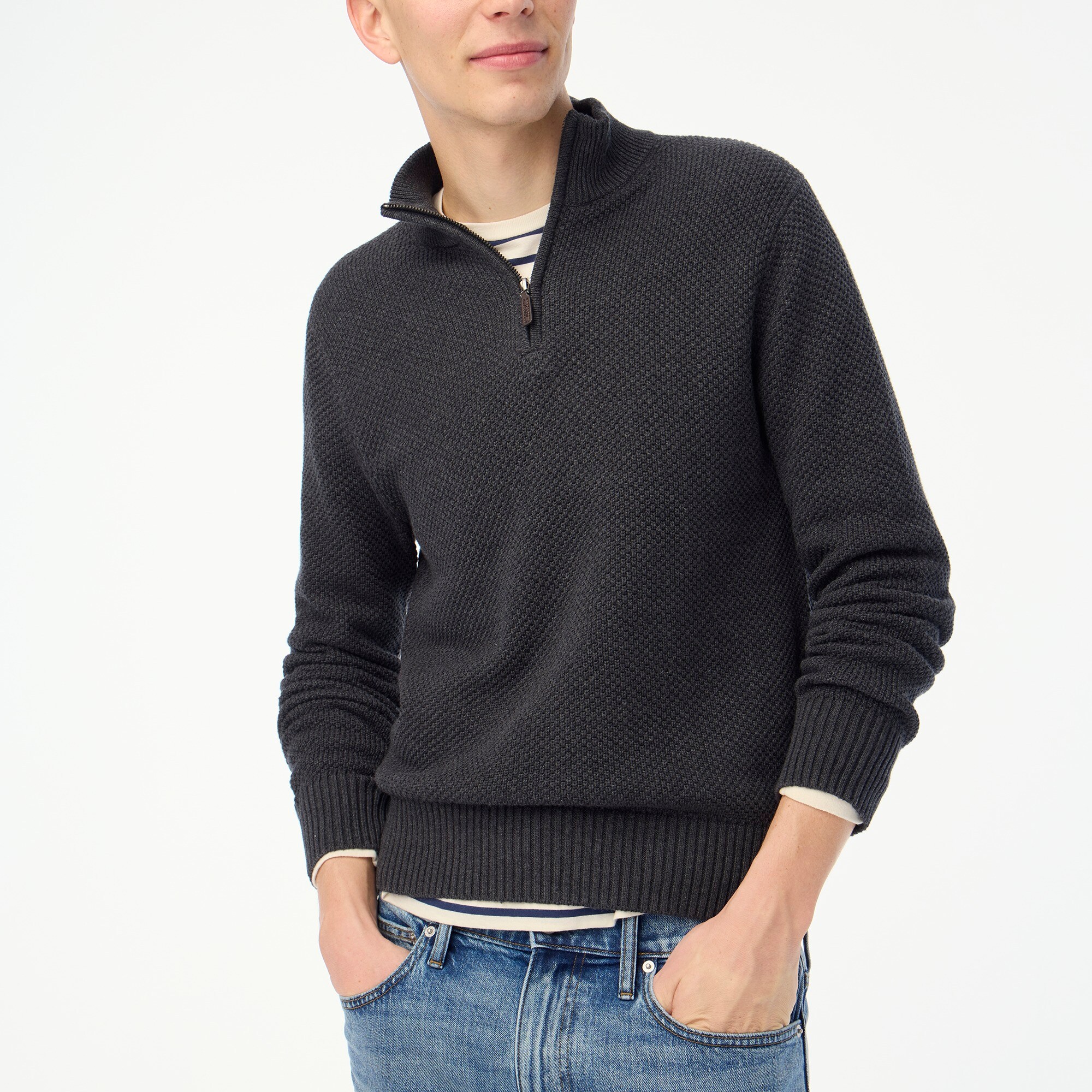 mens Piqu&eacute; half-zip pullover