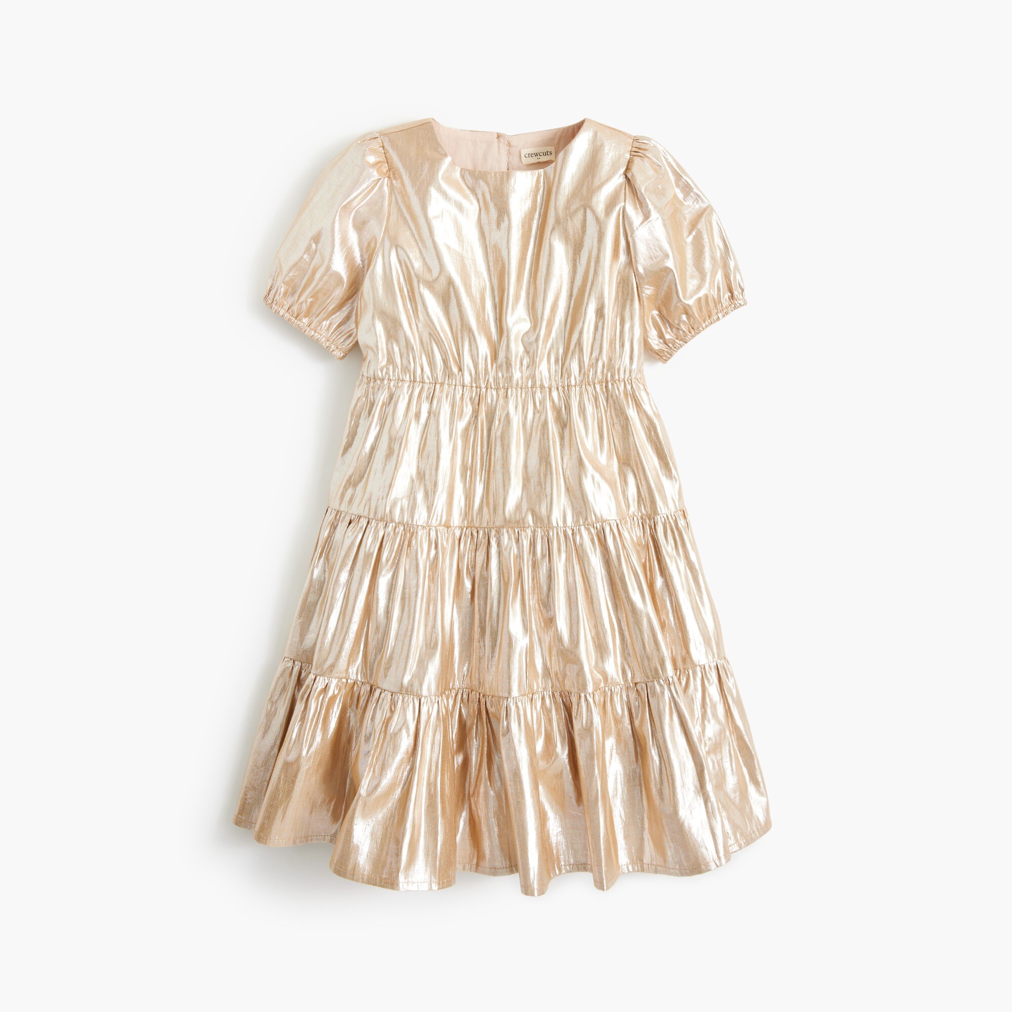 Girls' tiered shimmer dress