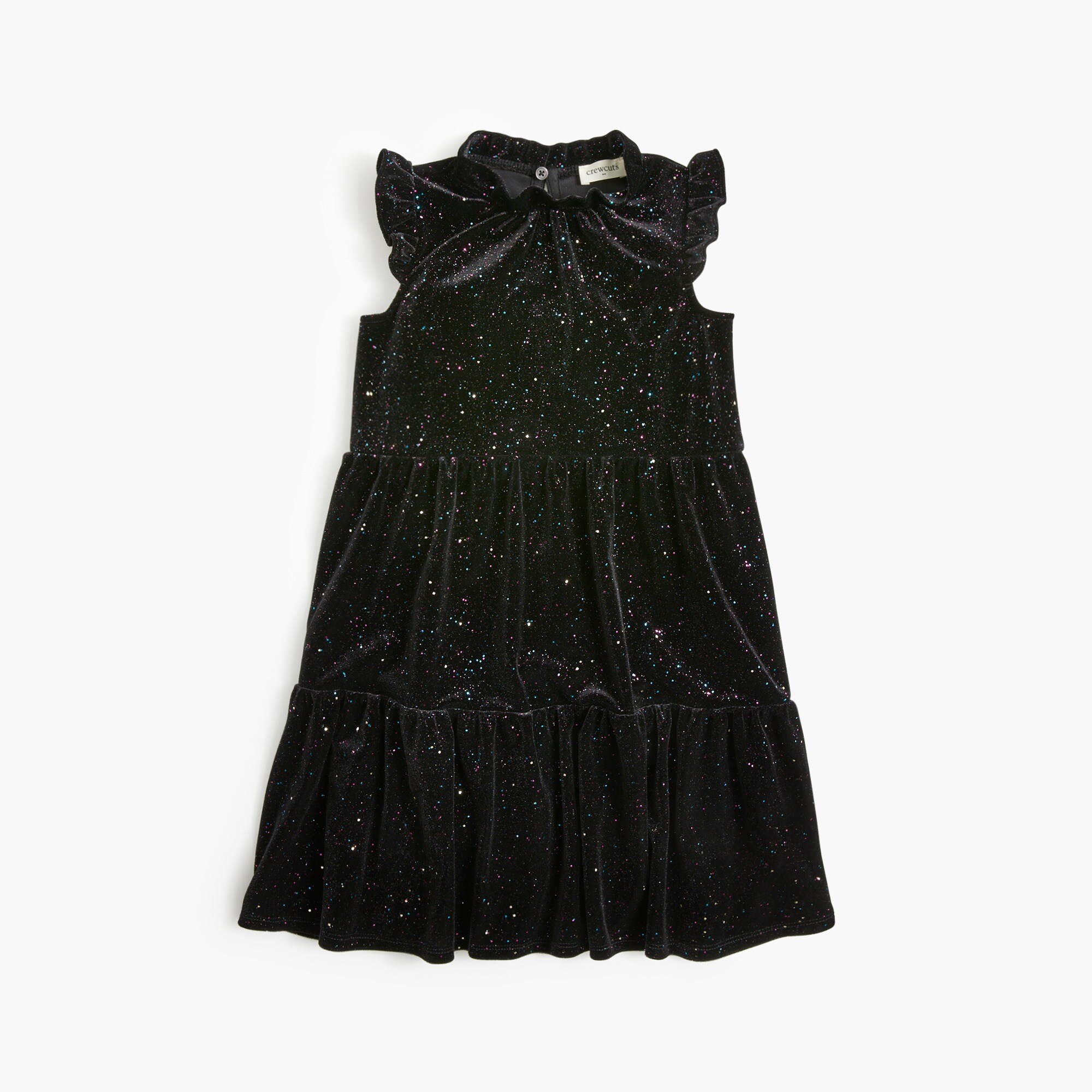 Girls' Velvet Sparkle Tiered Ruffle Dress For Girls | Factory