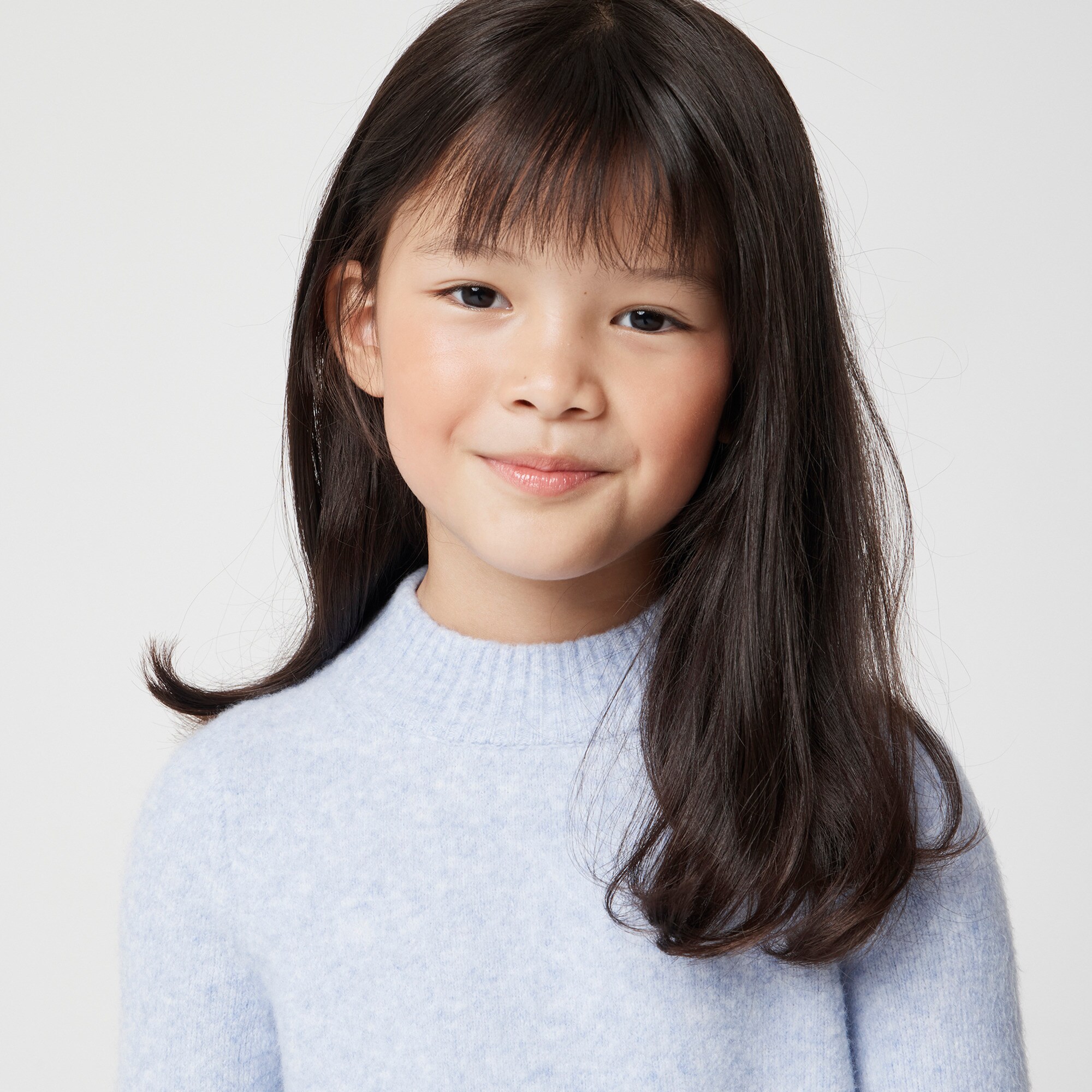 Girls' sweater-dress in extra-soft yarn