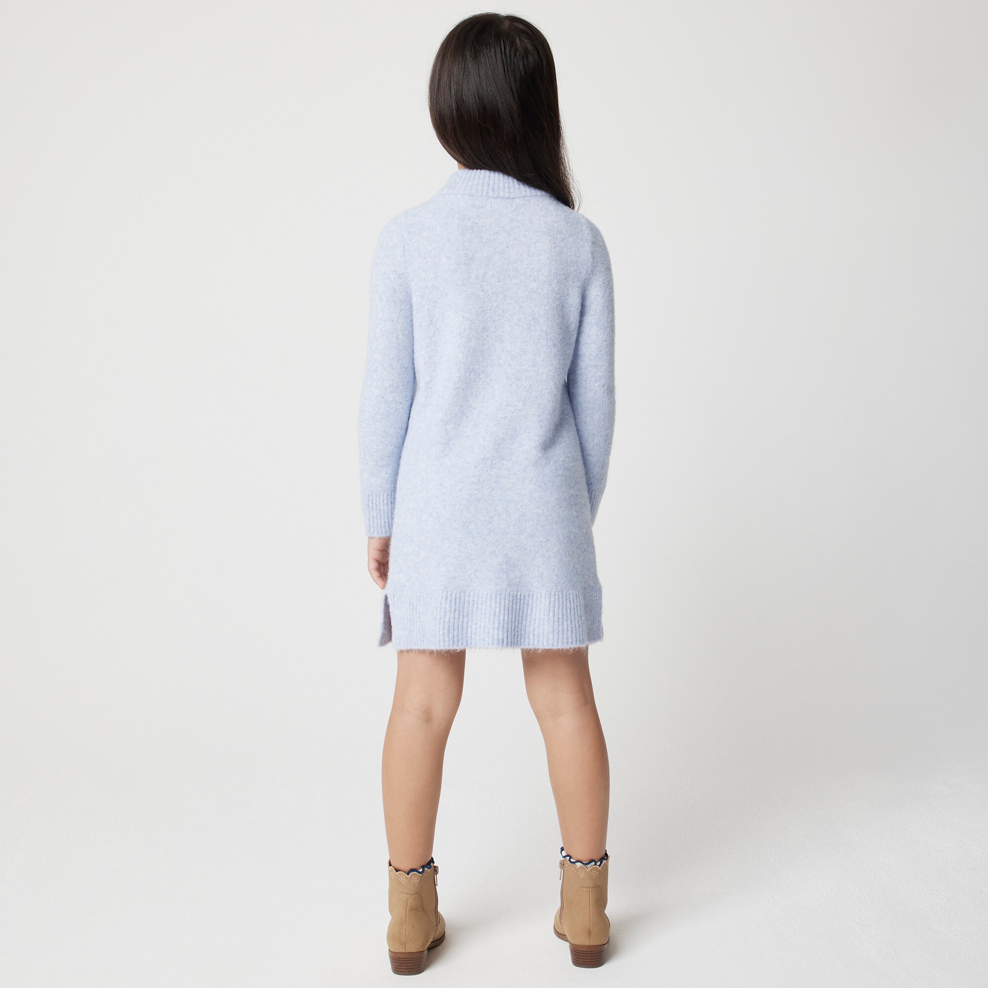 Girls' sweater-dress in extra-soft yarn