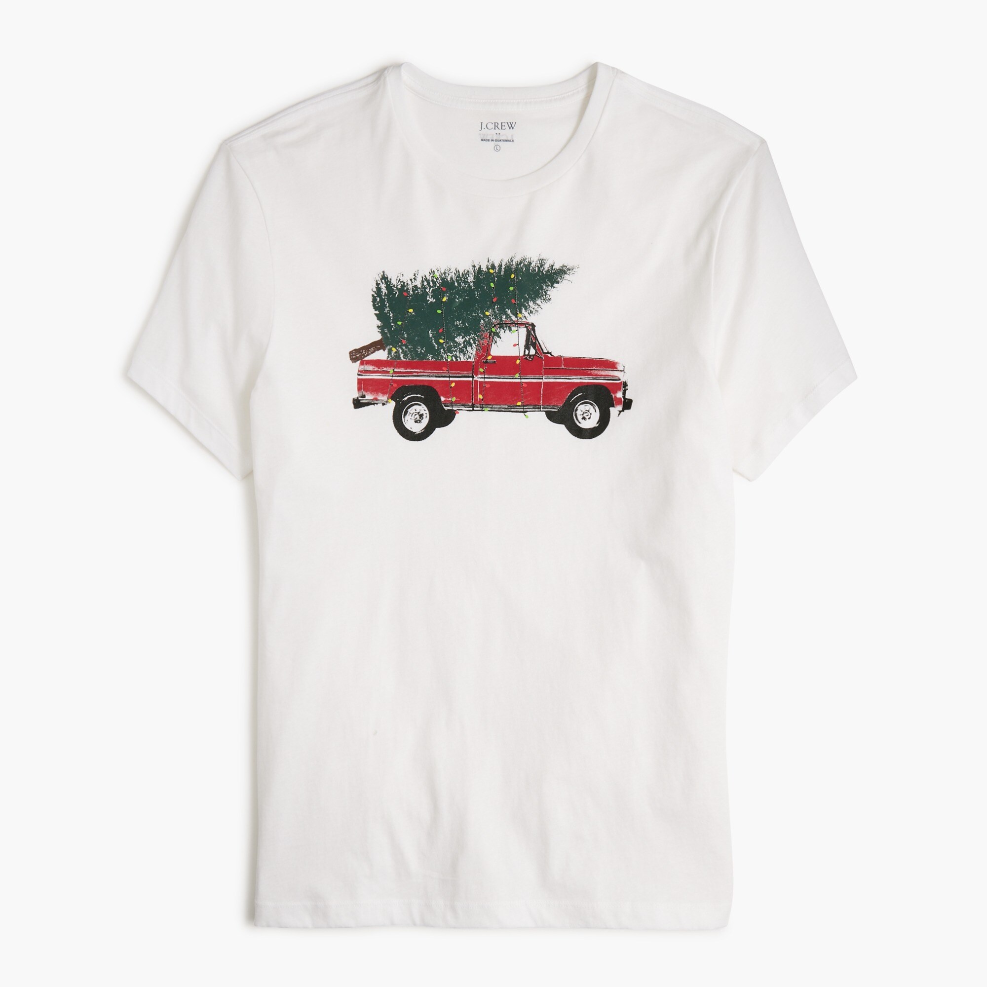 truck and tree graphic tee for men