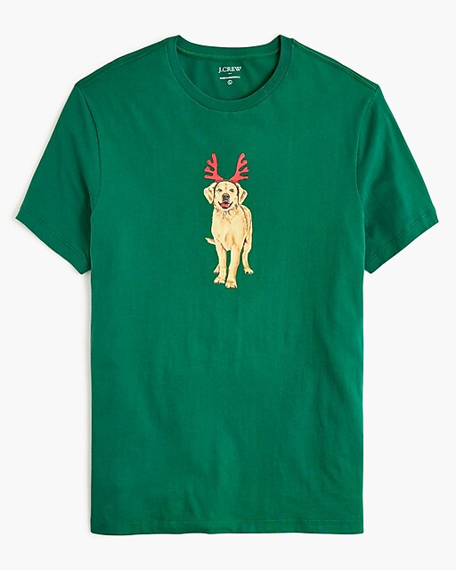  Dog with antlers graphic tee