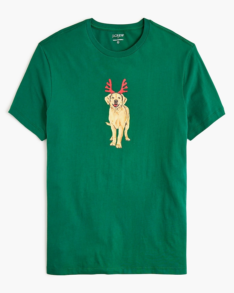 Factory: Dog With Antlers Graphic Tee For Men