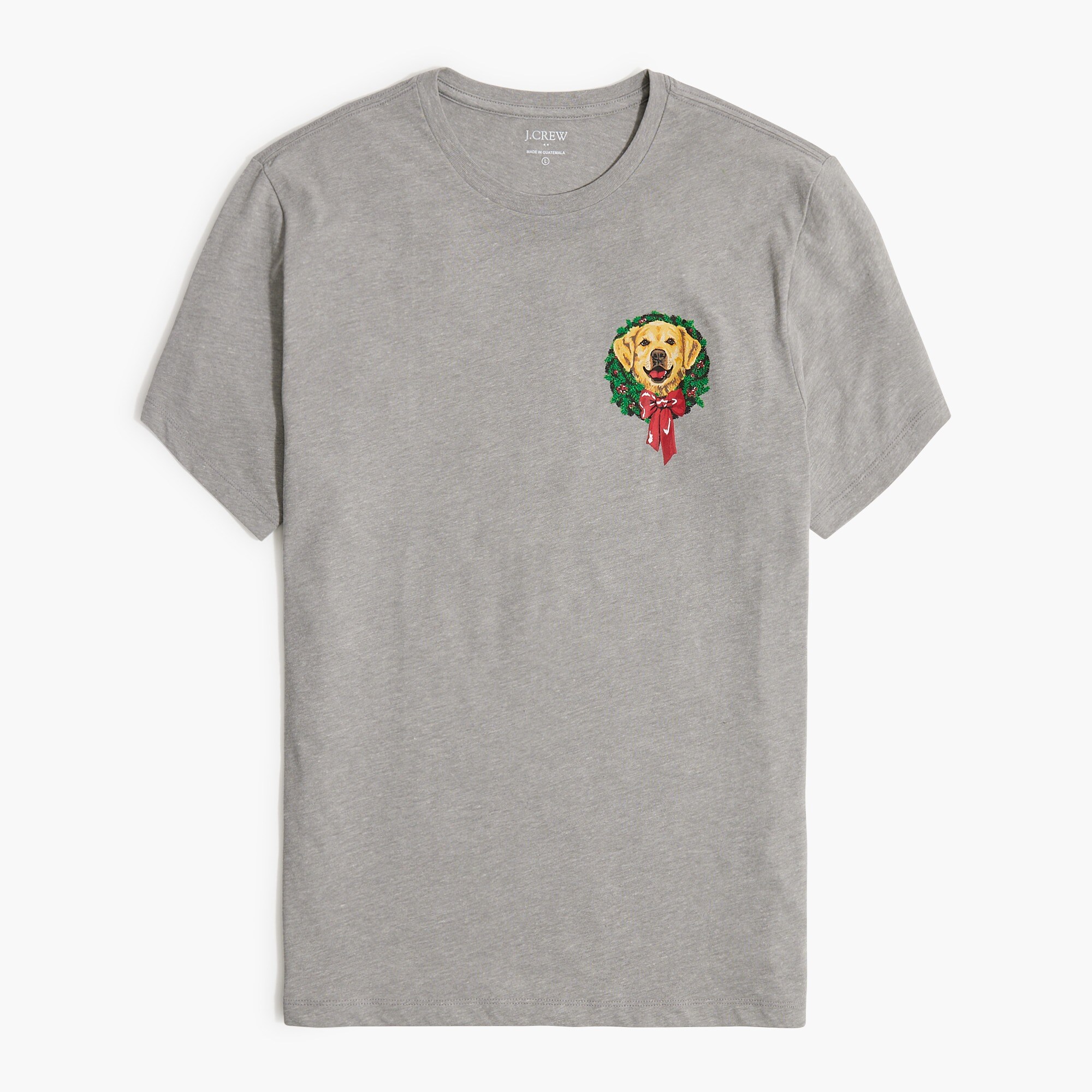 holiday dog graphic tee for men