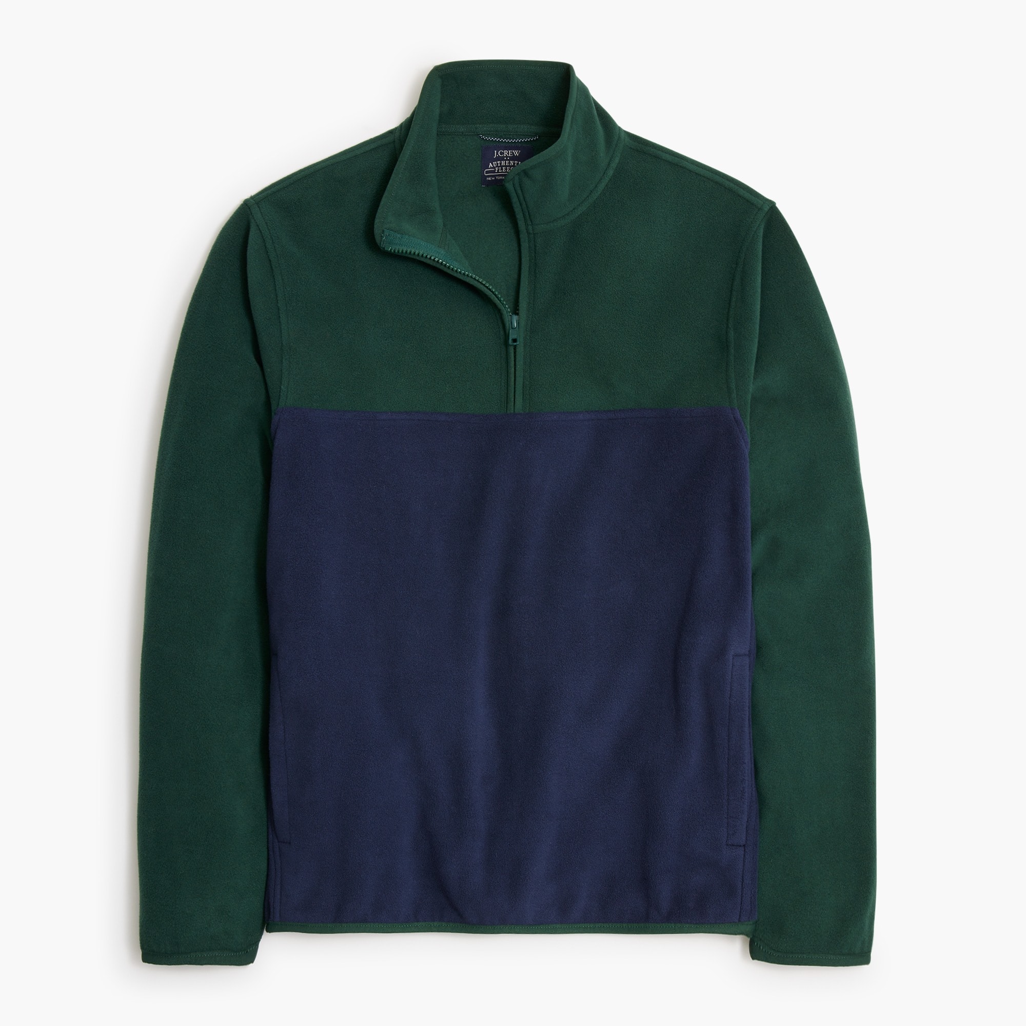 Colorblock half-zip pullover