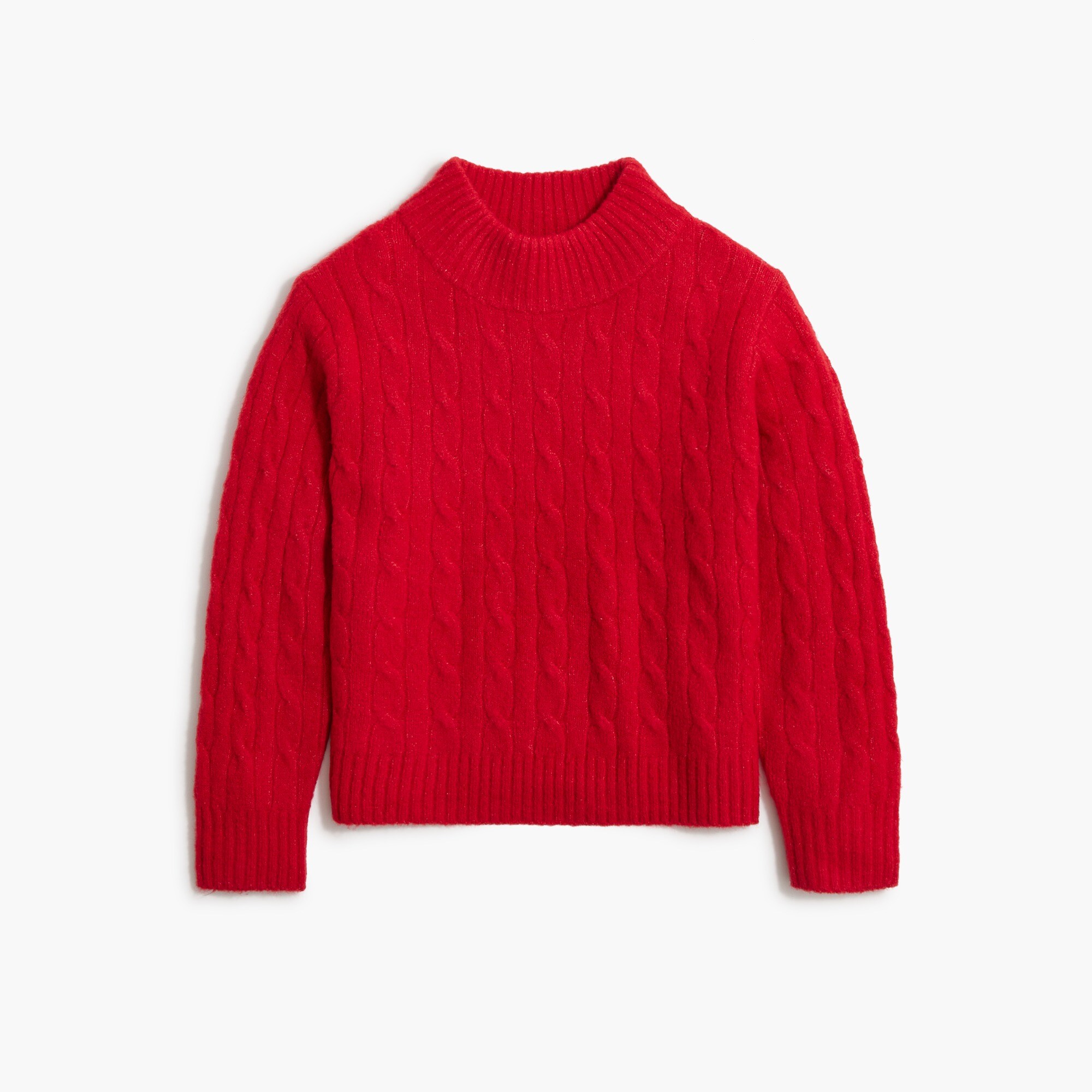 Girls' cable-knit sweater in extra-soft yarn