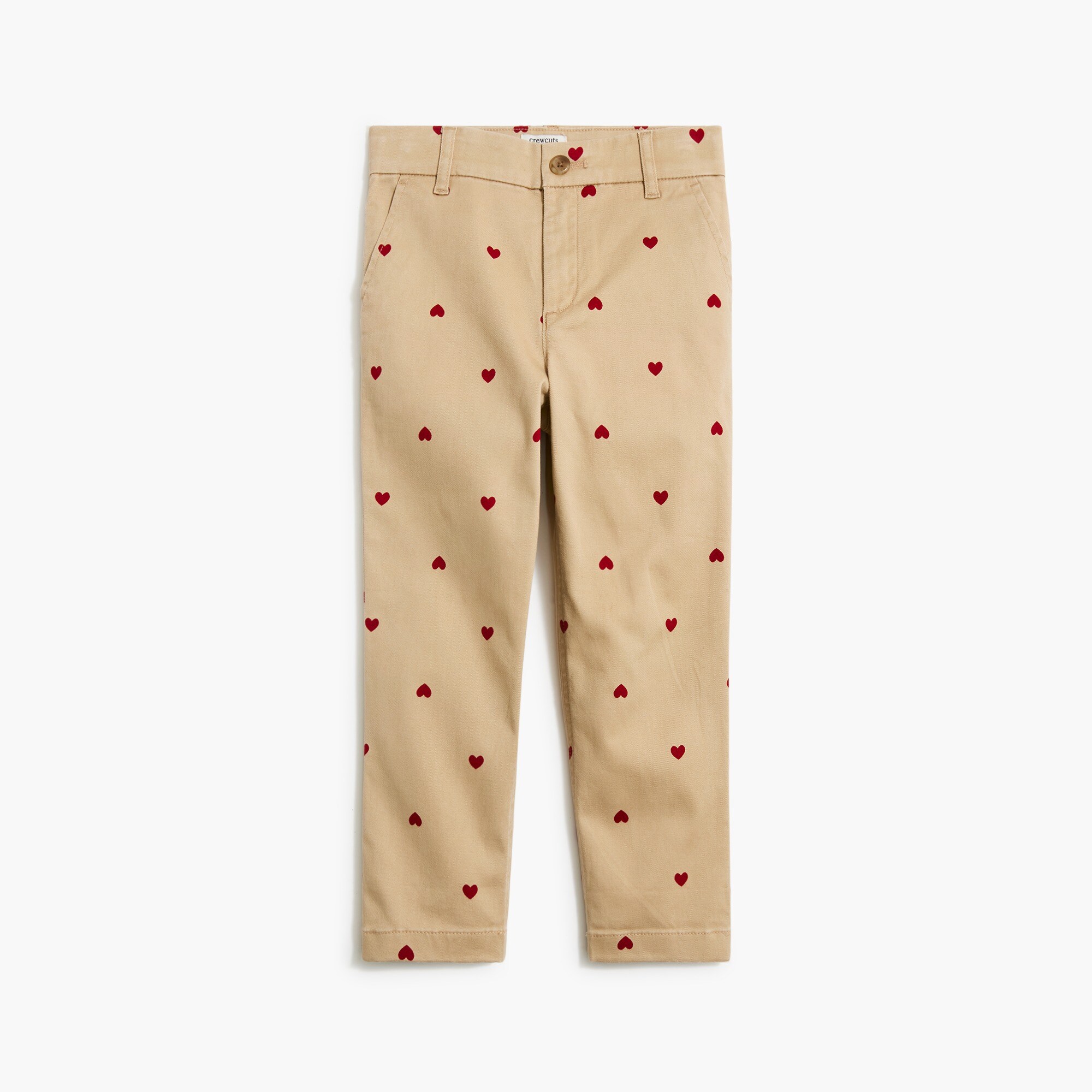 Girls' allover-heart chino pant