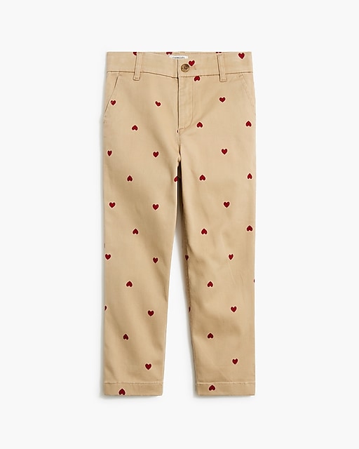  Girls' allover-heart chino pant
