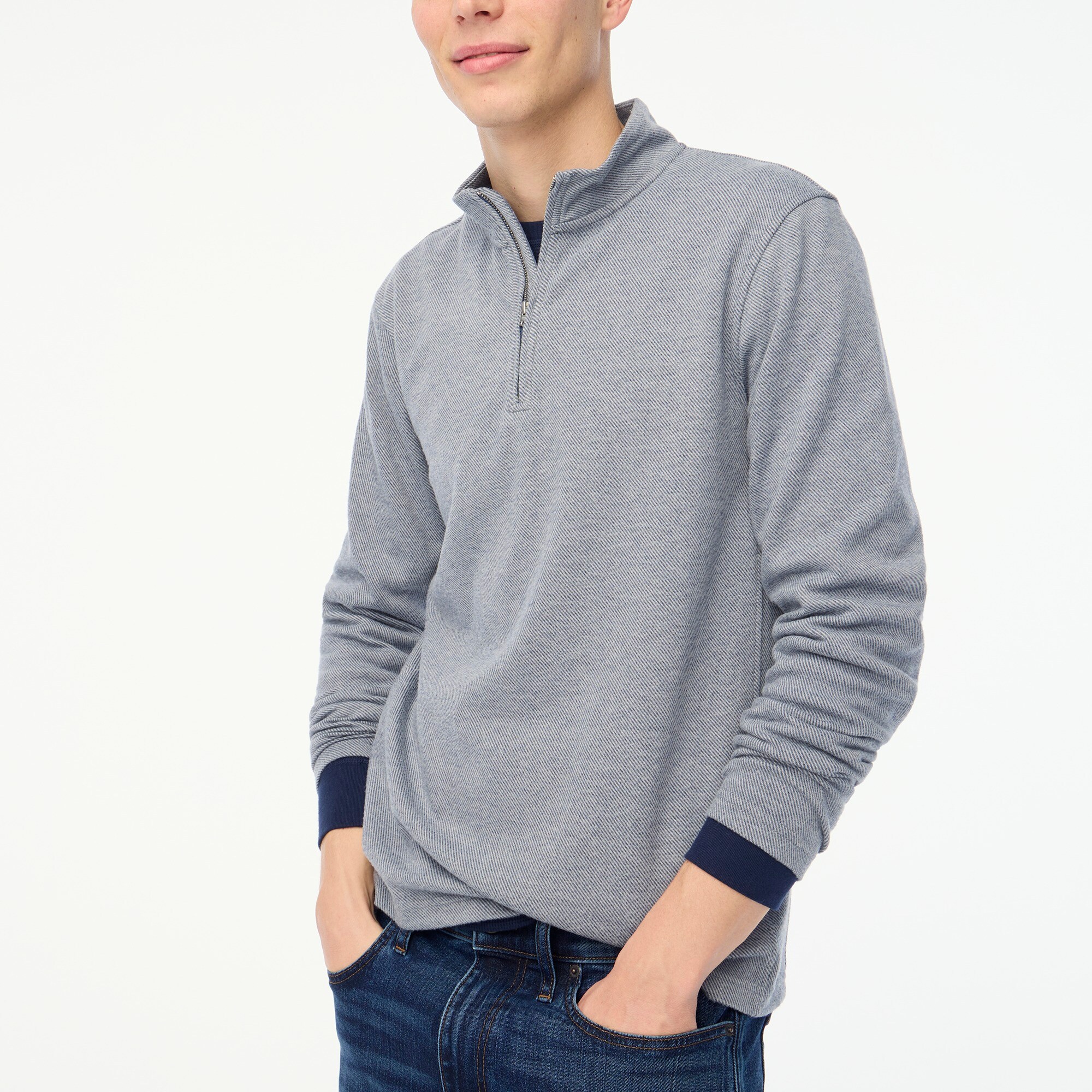 Double-knit half-zip