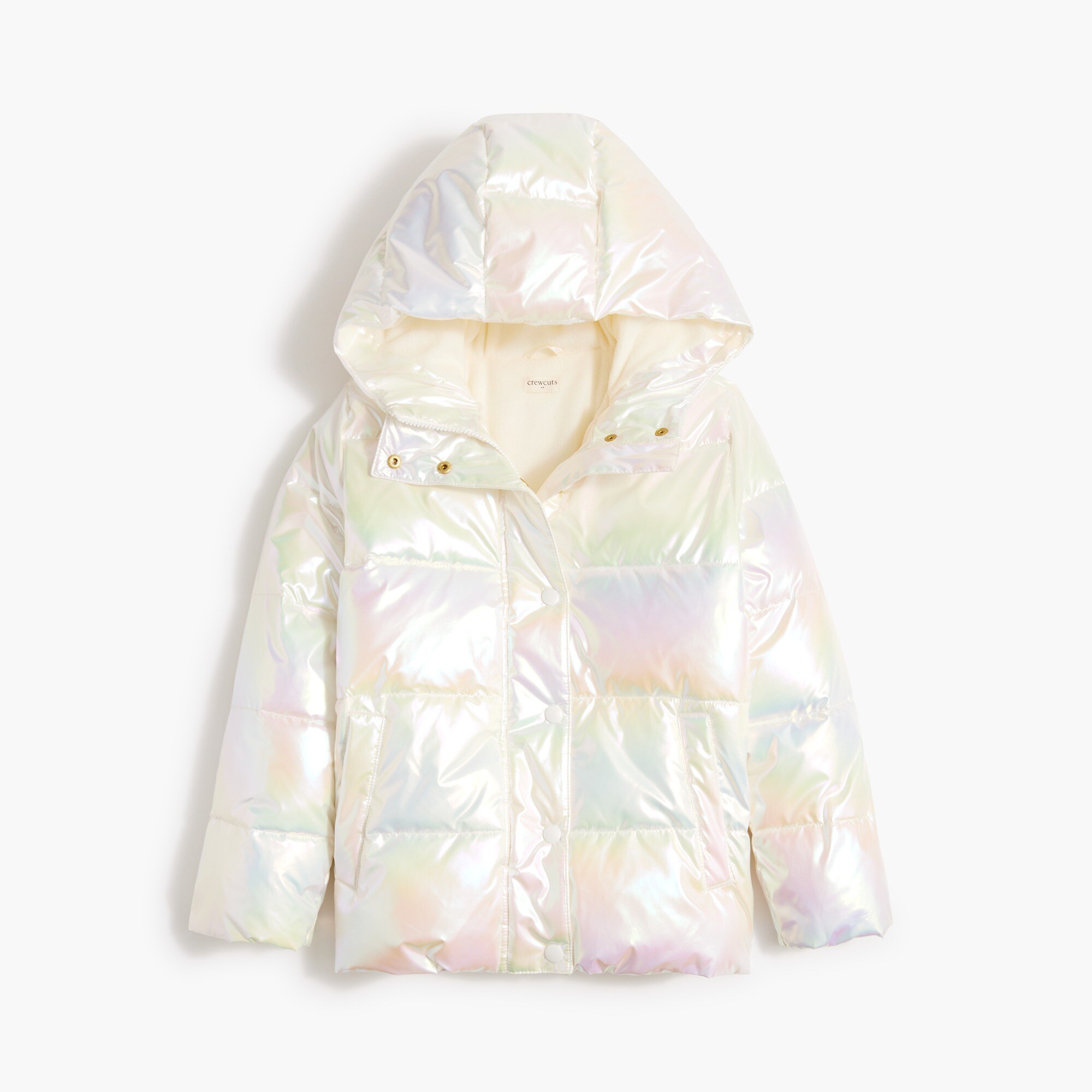 Girls' shiny puffer jacket