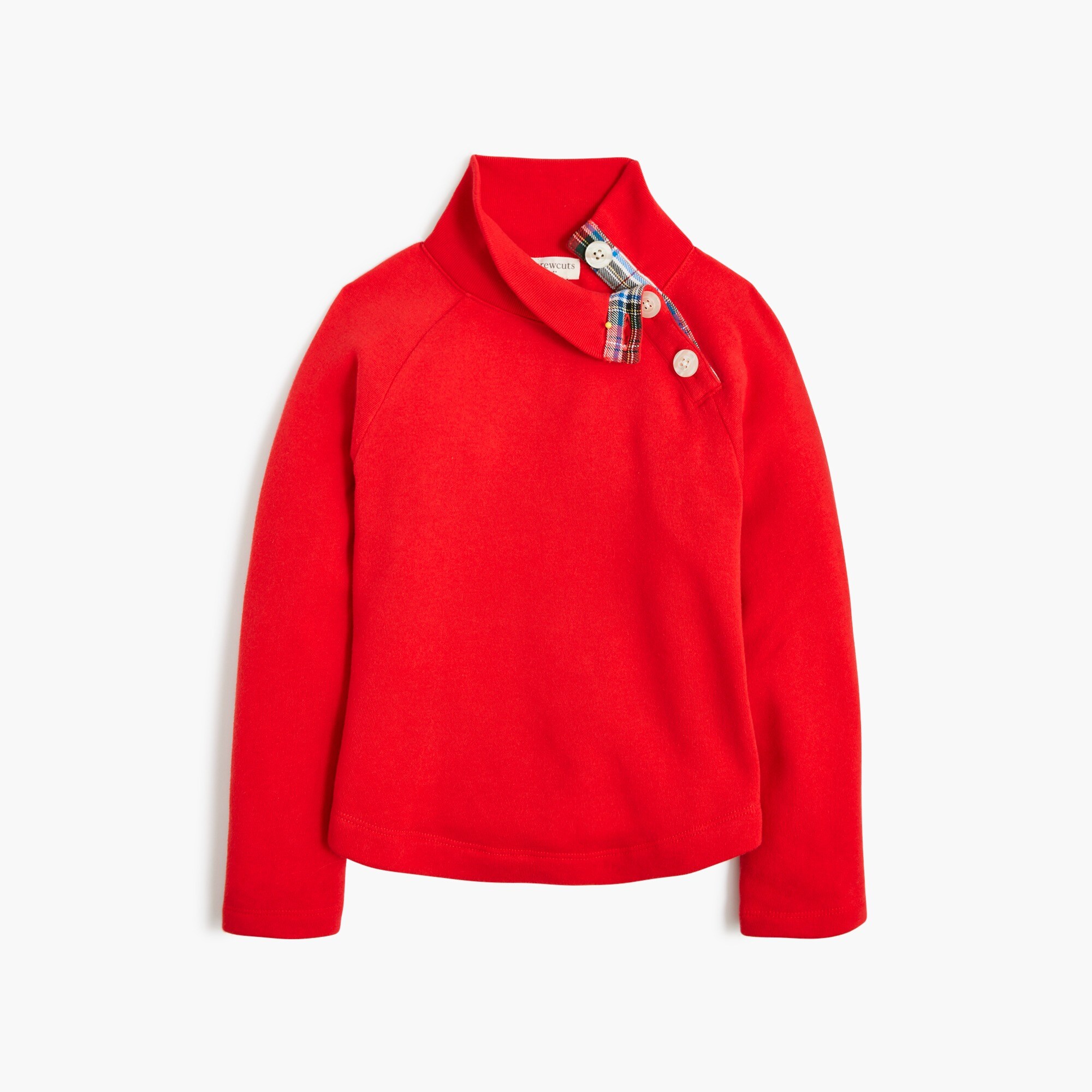 Girls' button-neck pullover