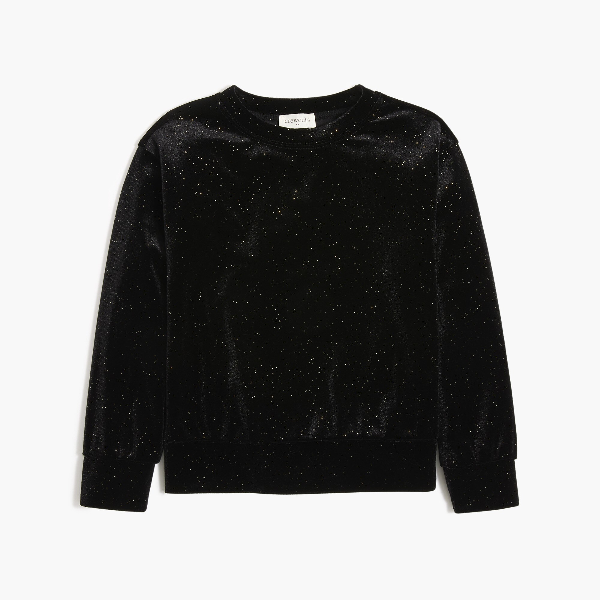 girls' sparkle velvet crewneck sweatshirt for girls