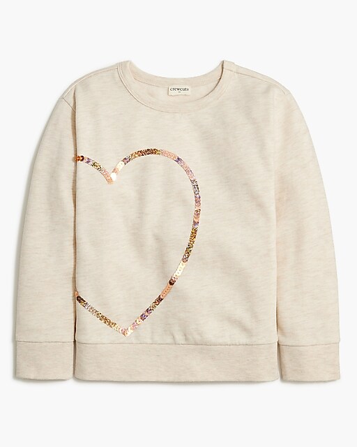  Girls' heart graphic sweatshirt