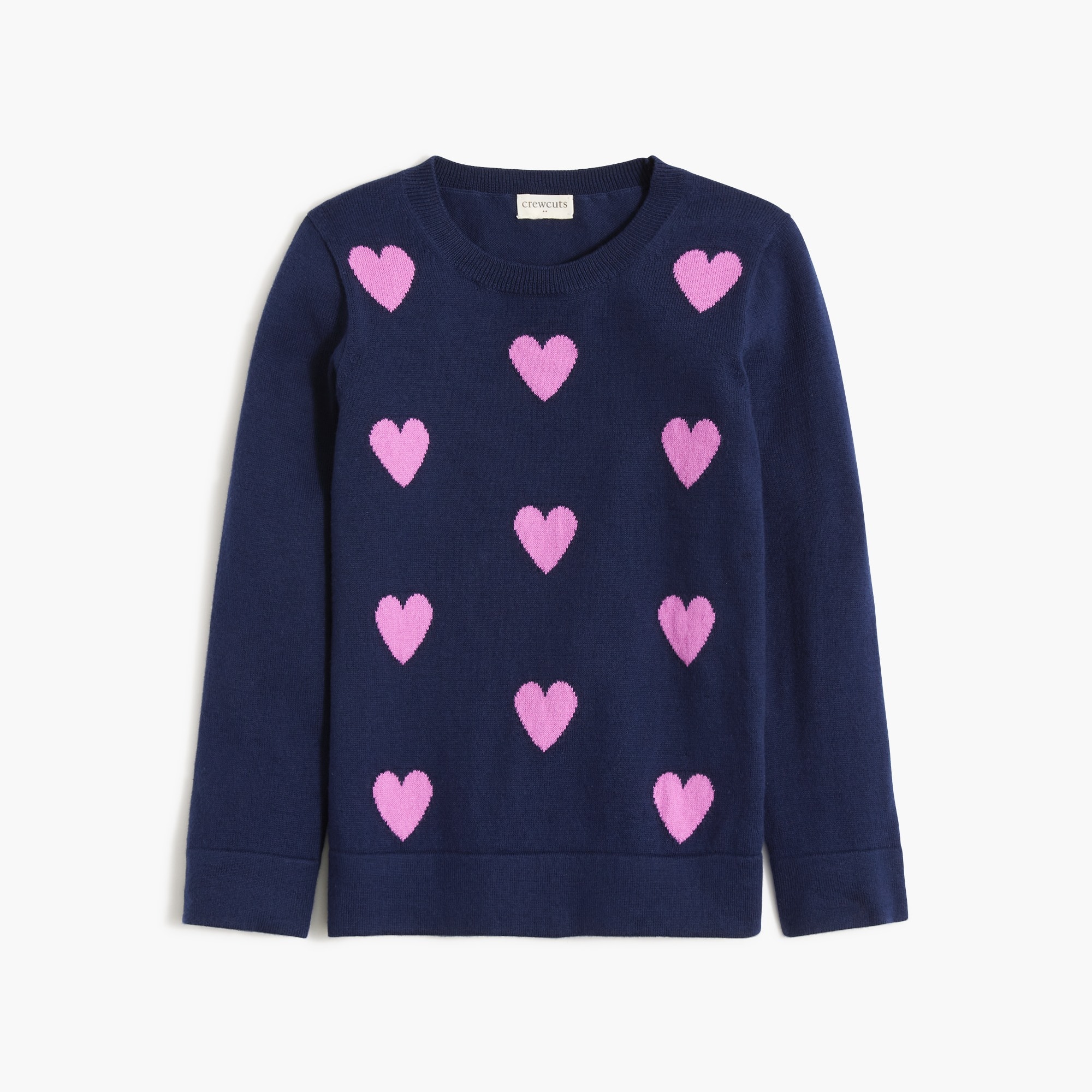 Girls' allover-heart sweater