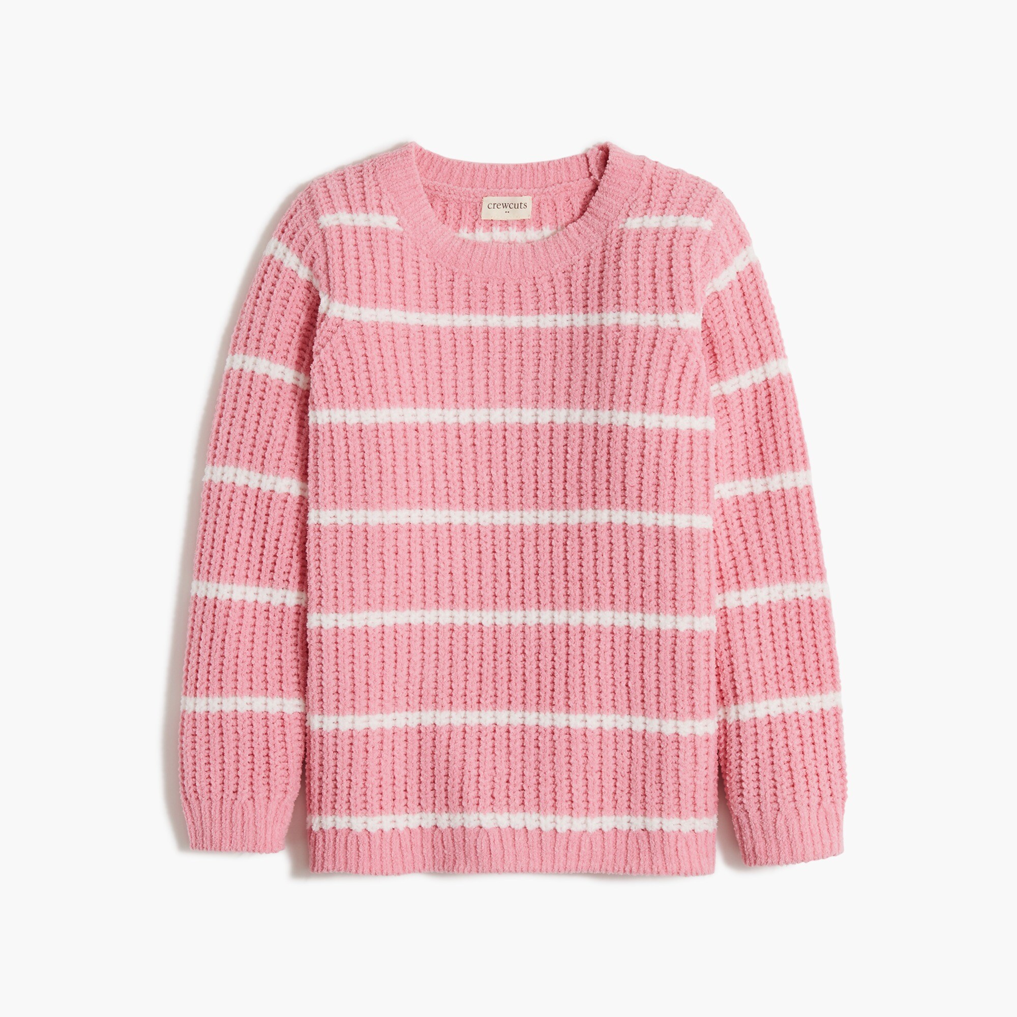  Girls' chenille striped sweater