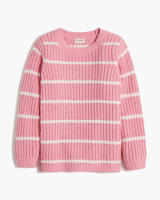  Girls' chenille striped sweater