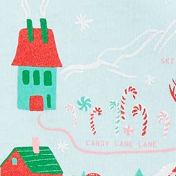Girls' winter village graphic tee WINTER WONDERLAND GRAPH factory: girls' winter village graphic tee for girls