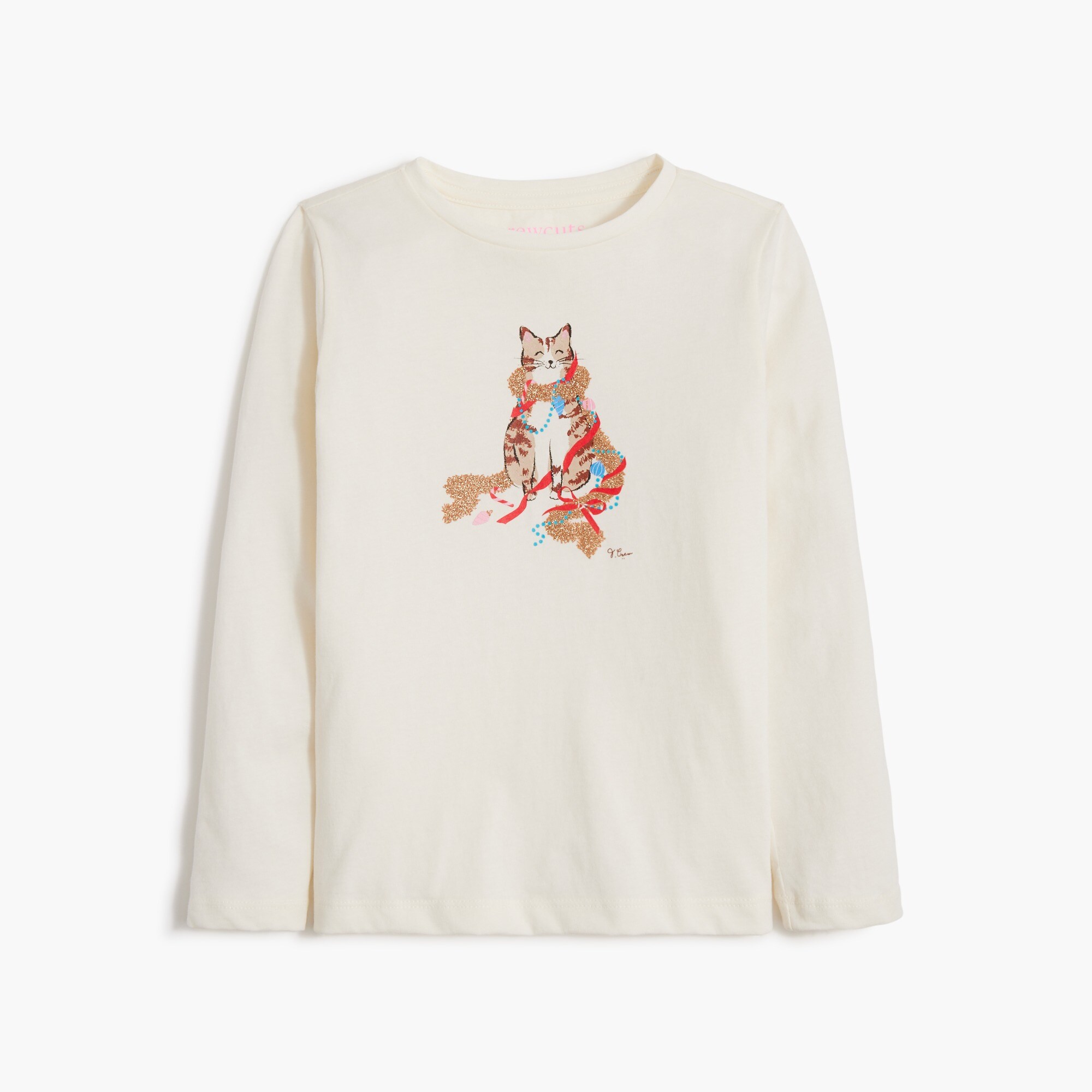 Girls' party cat graphic tee