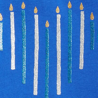 Girls' menorah candles heart graphic tee MENORAH HEART factory: girls' menorah candles heart graphic tee for girls
