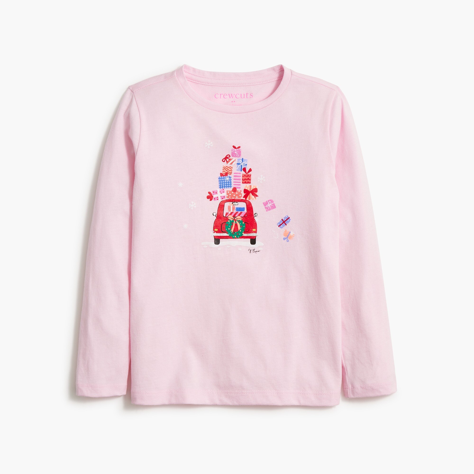 Girls' car with gifts graphic tee