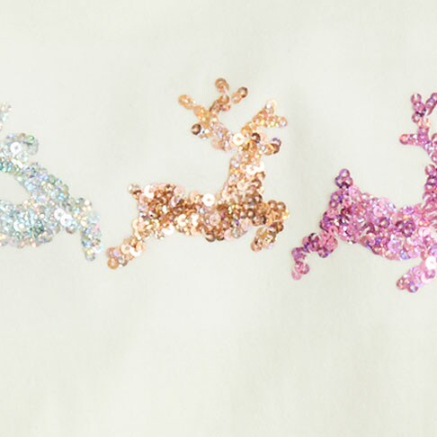 Girls' sequin reindeer graphic tee SEQUIN REINDEERS factory: girls' sequin reindeer graphic tee for girls