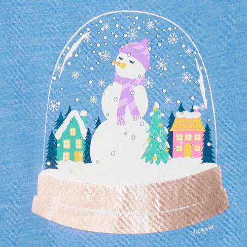 Girls' snow globe graphic tee SNOW GLOBE GRAPHIC factory: girls' snow globe graphic tee for girls