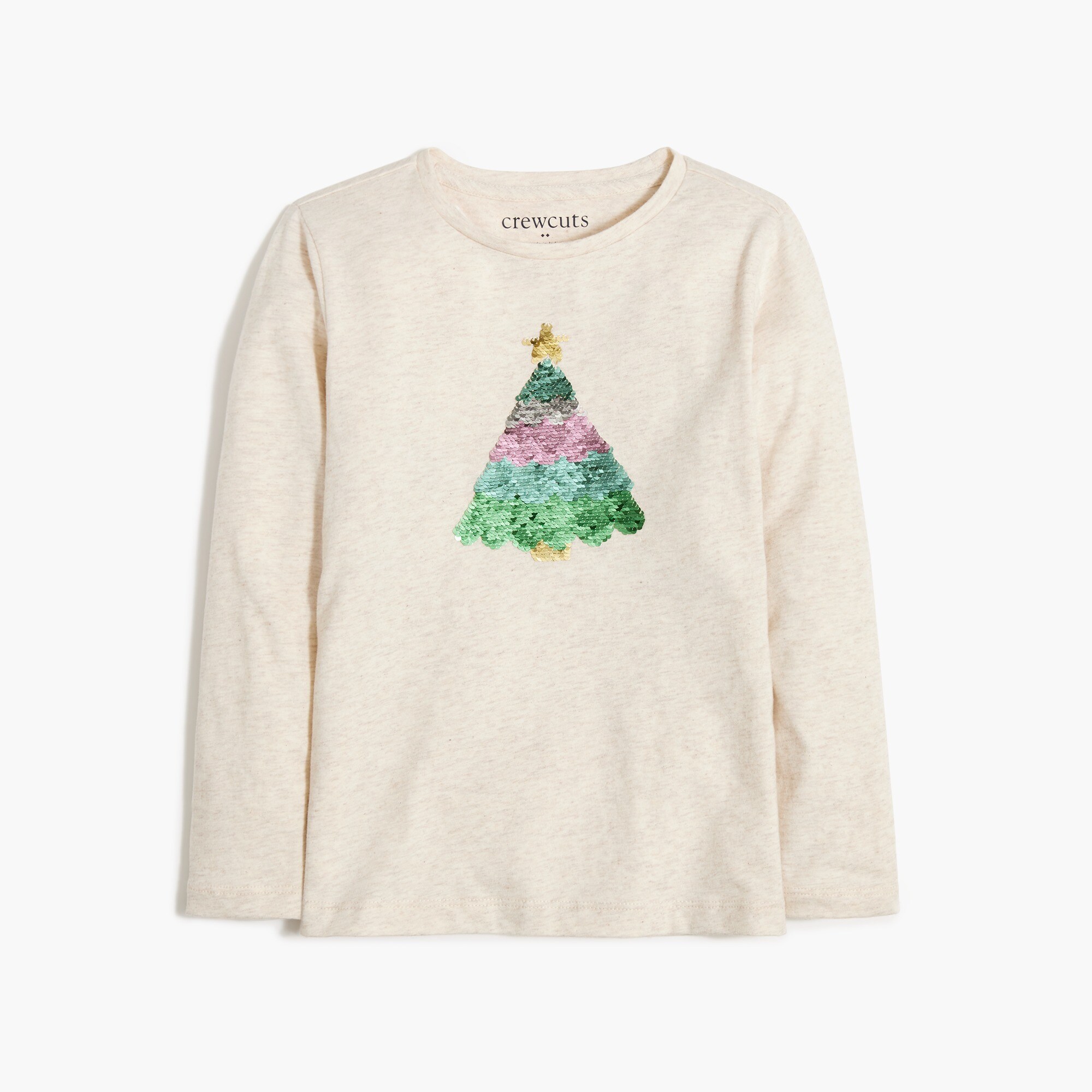 Girls' sequin tree graphic tee