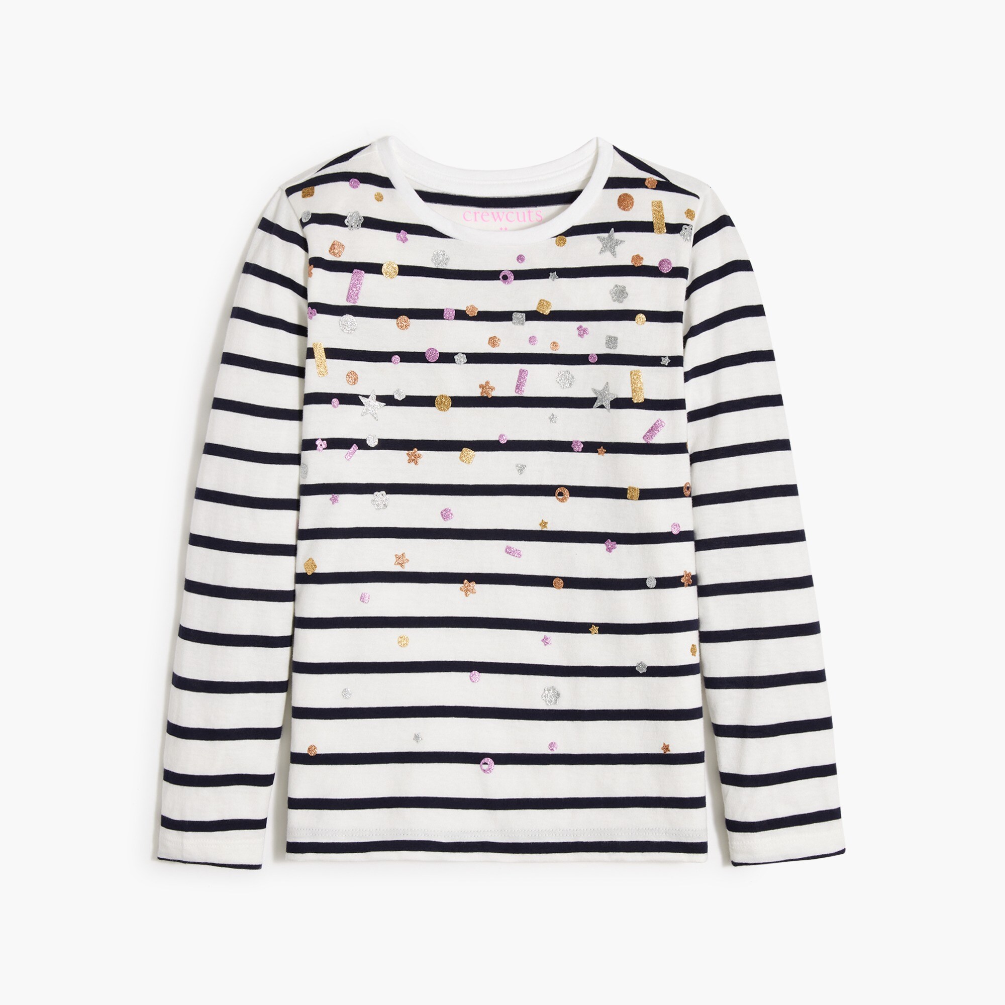 girls' confetti striped graphic tee for girls