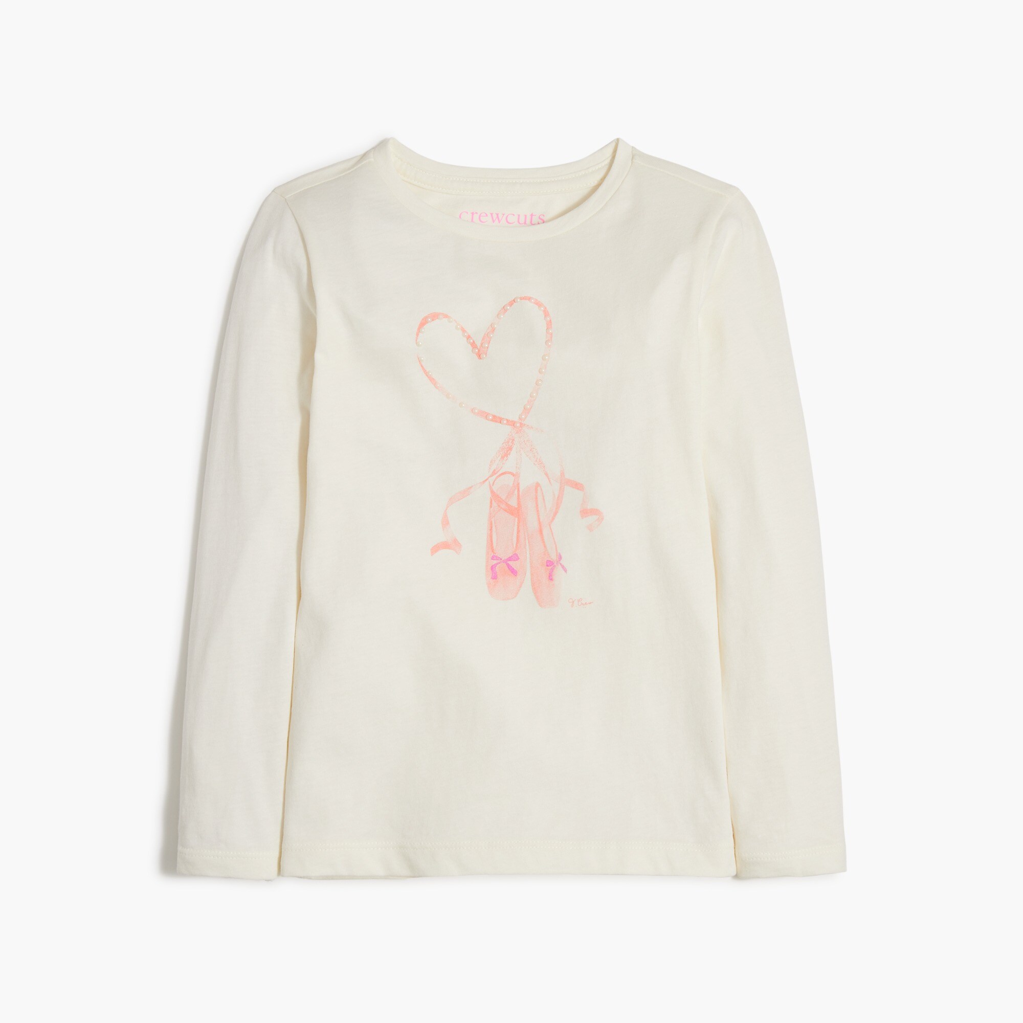 girls' ballet slippers graphic tee for girls