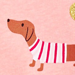 Girls' Valentine's dog graphic tee VALENTINE DOG GRAPHIC factory: girls' valentine's dog graphic tee for girls