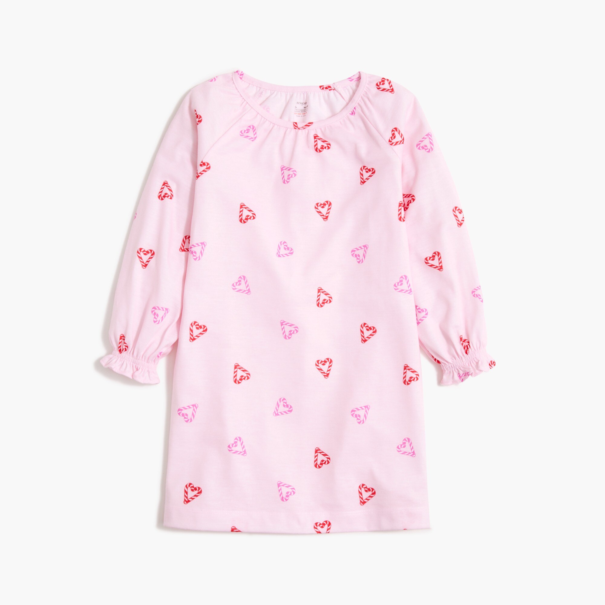  Girls' candy cane heart nightgown