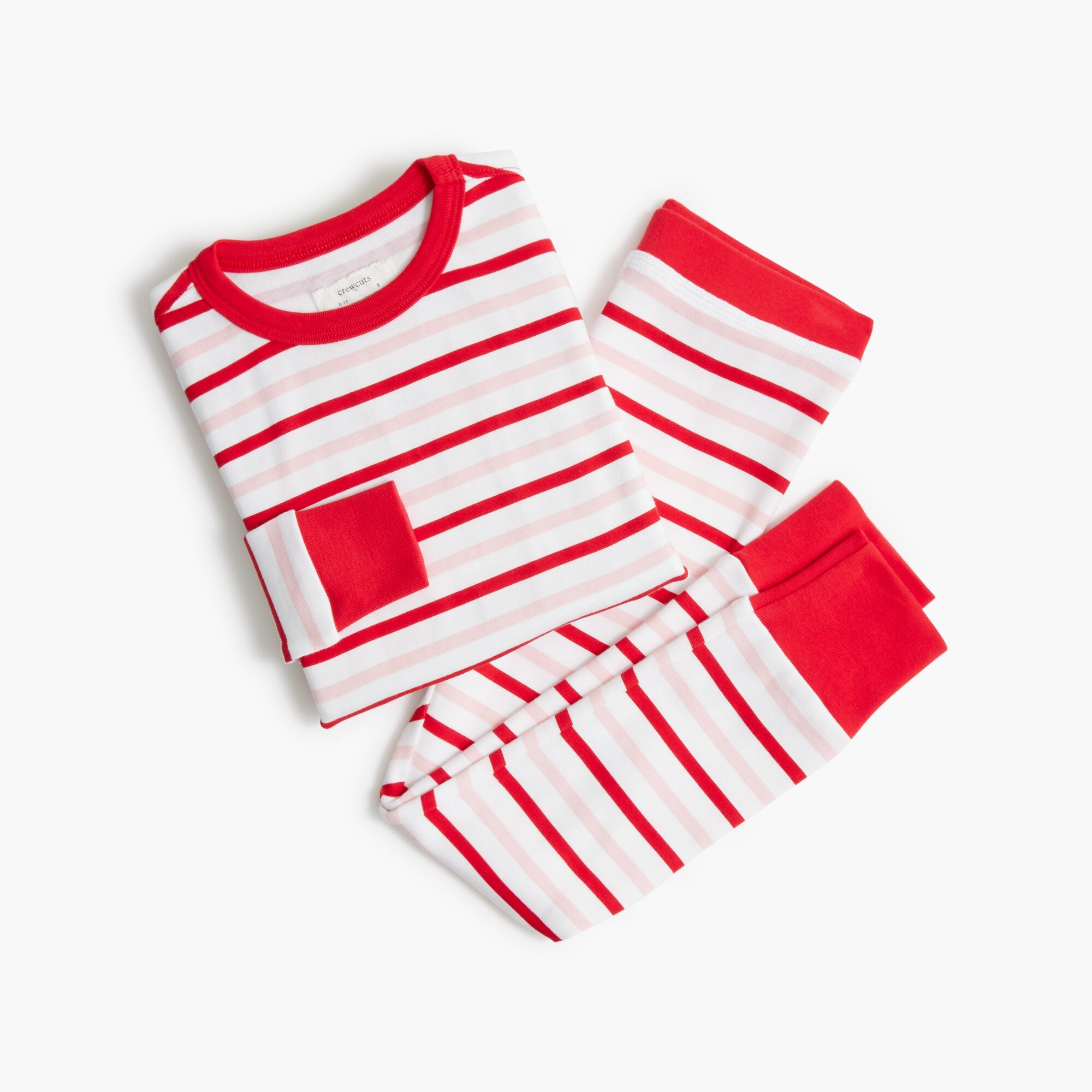 kids' striped pajama set for girls