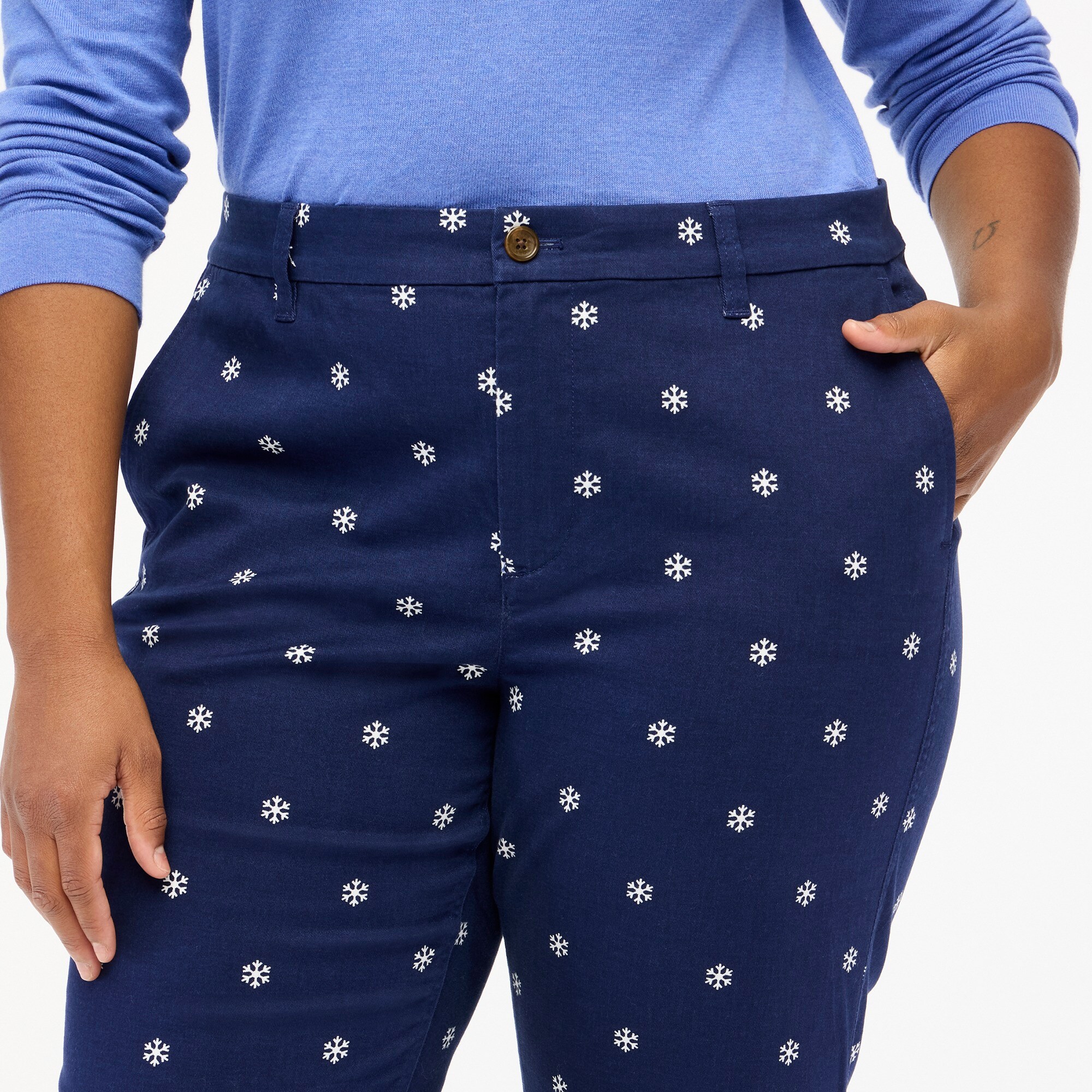 Factory: Printed High-rise Girlfriend Chino Pant For Women