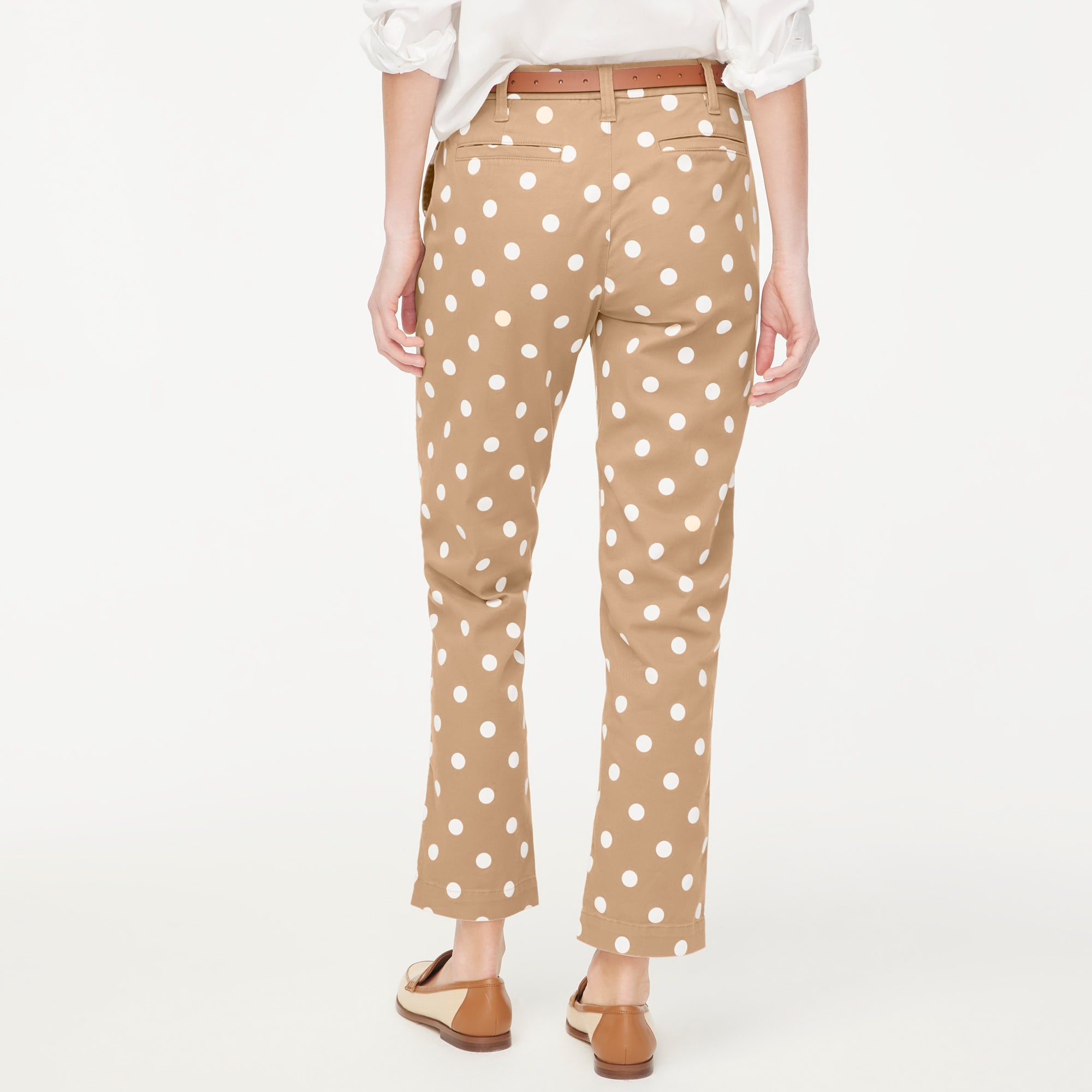 Printed high-rise girlfriend chino pant