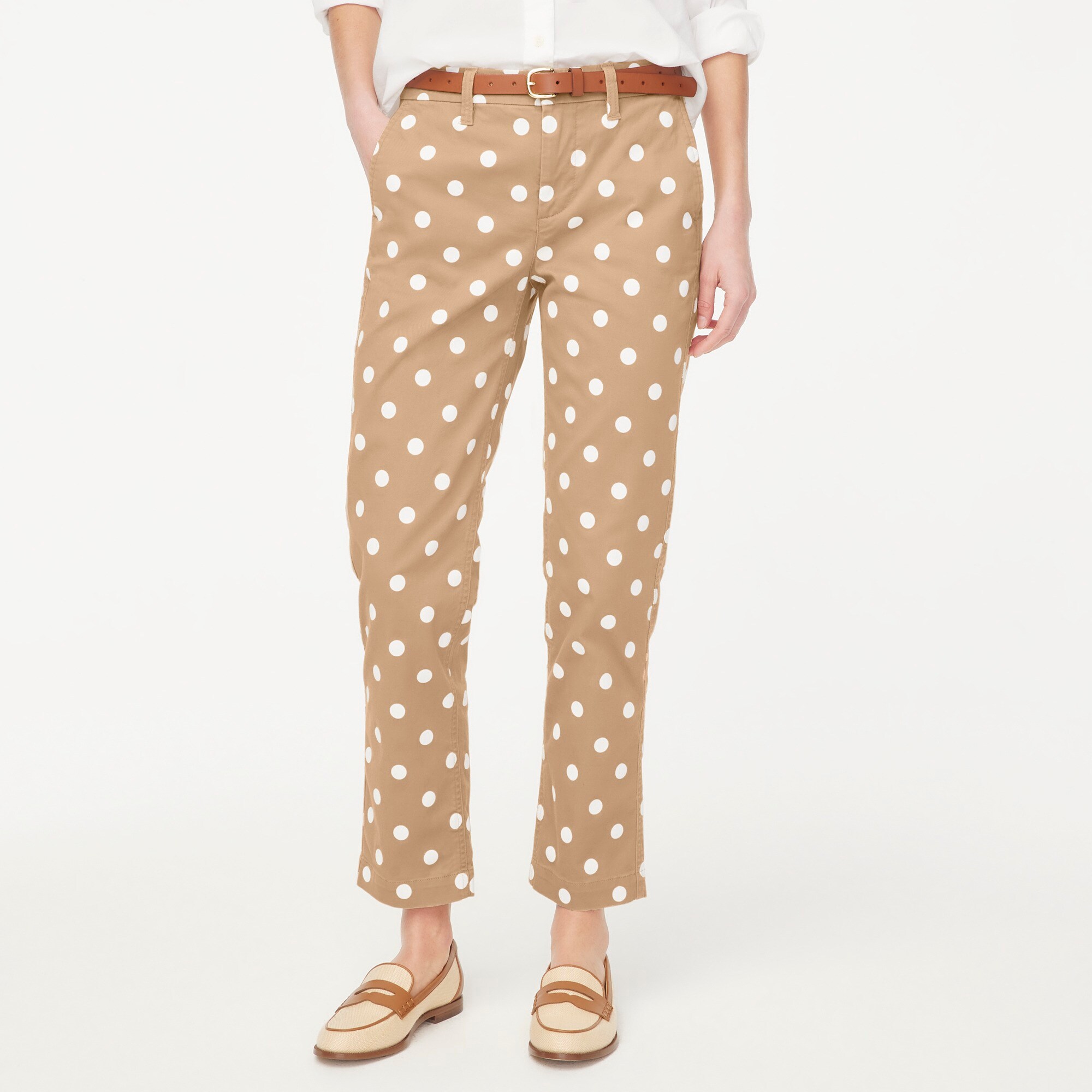 factory: printed high-rise girlfriend chino pant for women