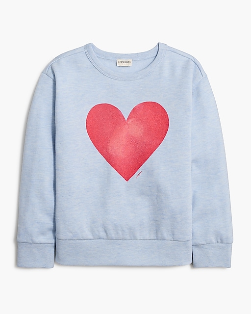  Girls' heart sweatshirt