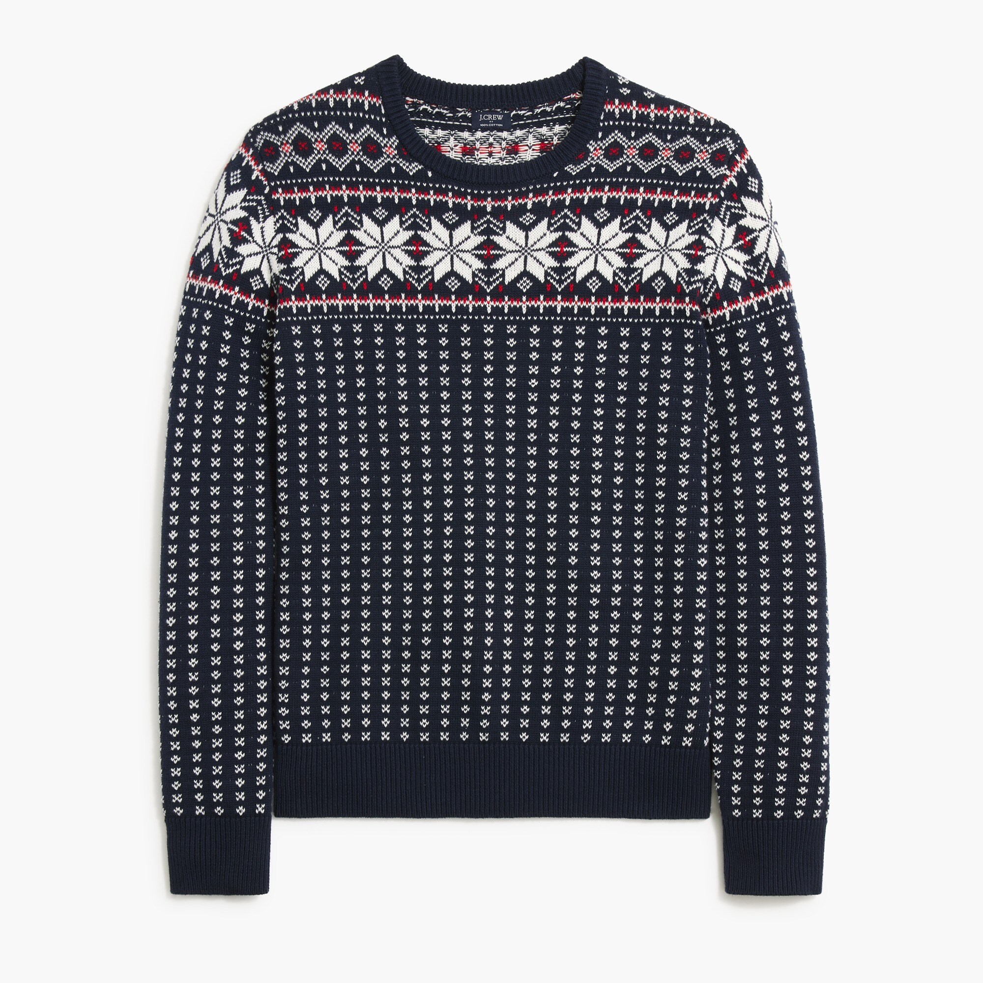 cotton fair isle sweater for men