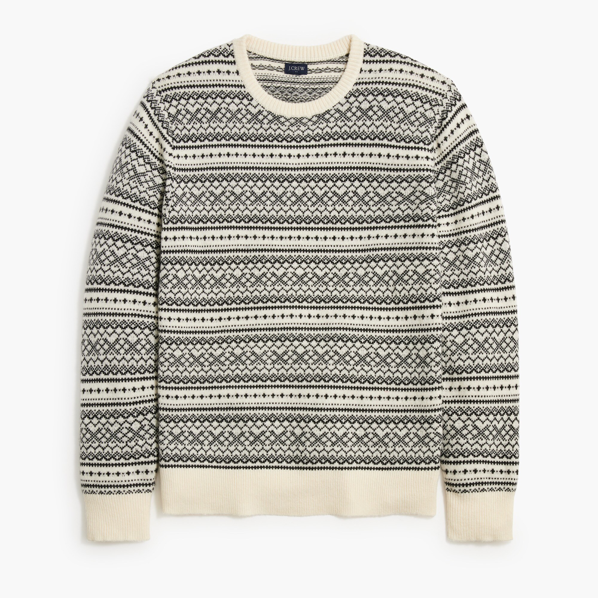 Lambswool-blend Fair Isle sweater
