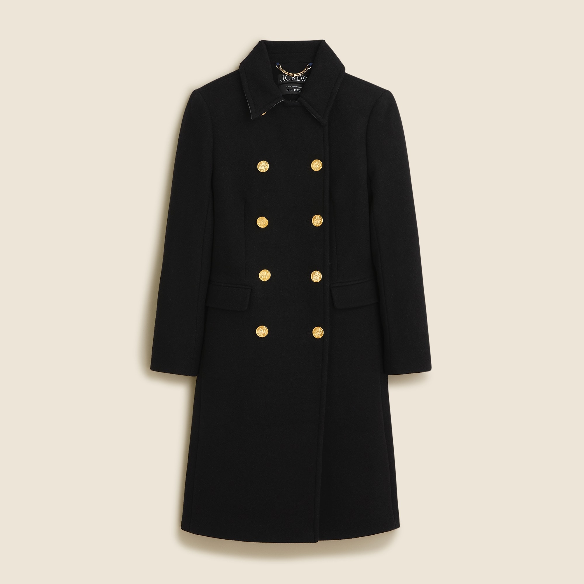 Petite Warwick topcoat in Italian stadium-cloth wool blend